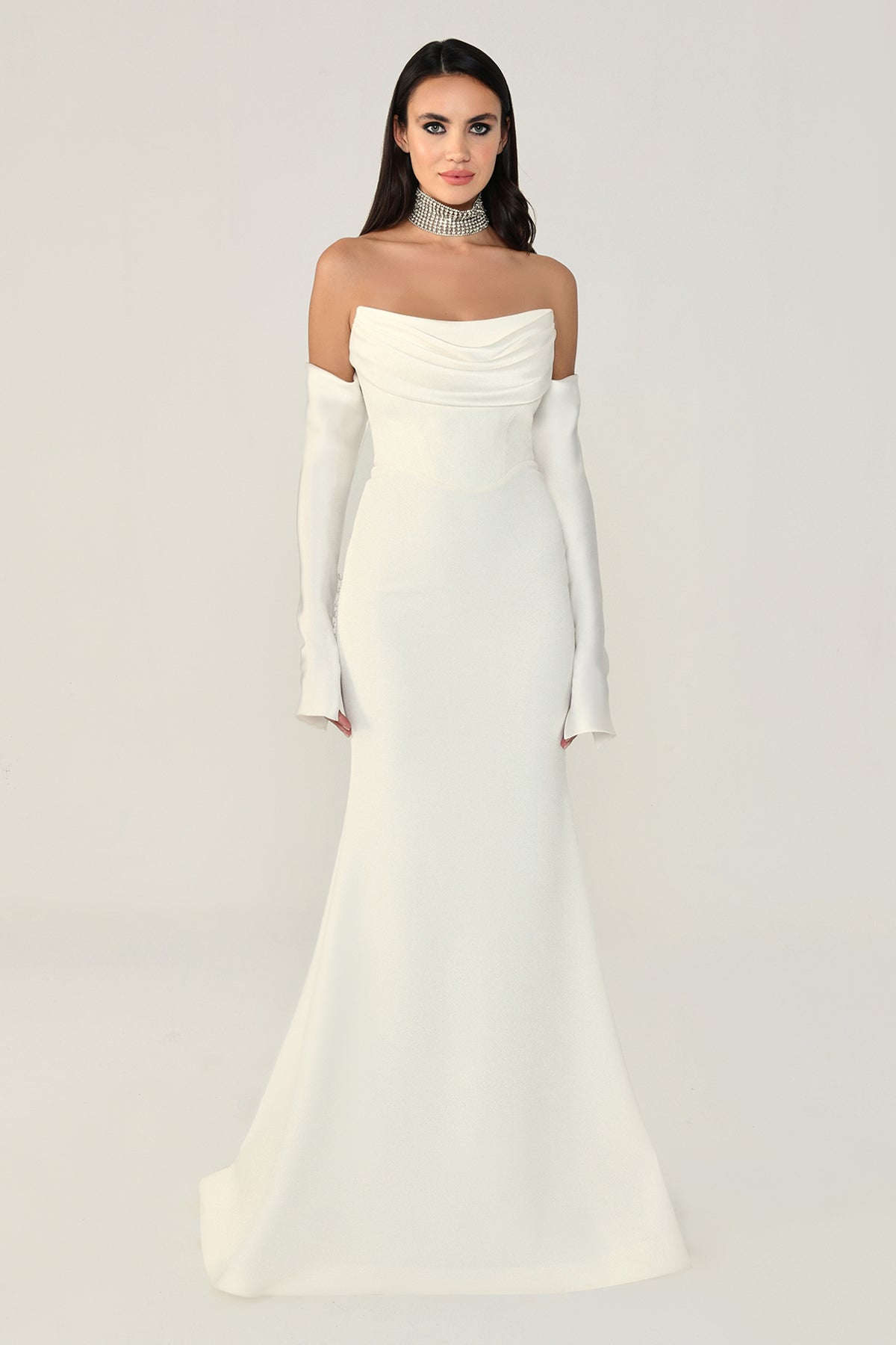 Sofia Crepe Evening Dress - Maxi - Multicolor
