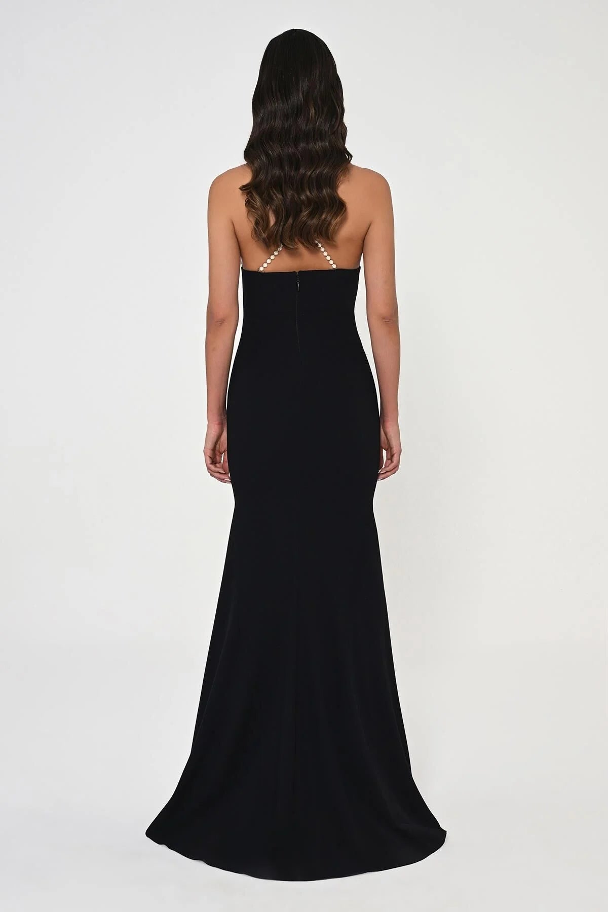 Pearls & Flowers Maxi Dress - Black
