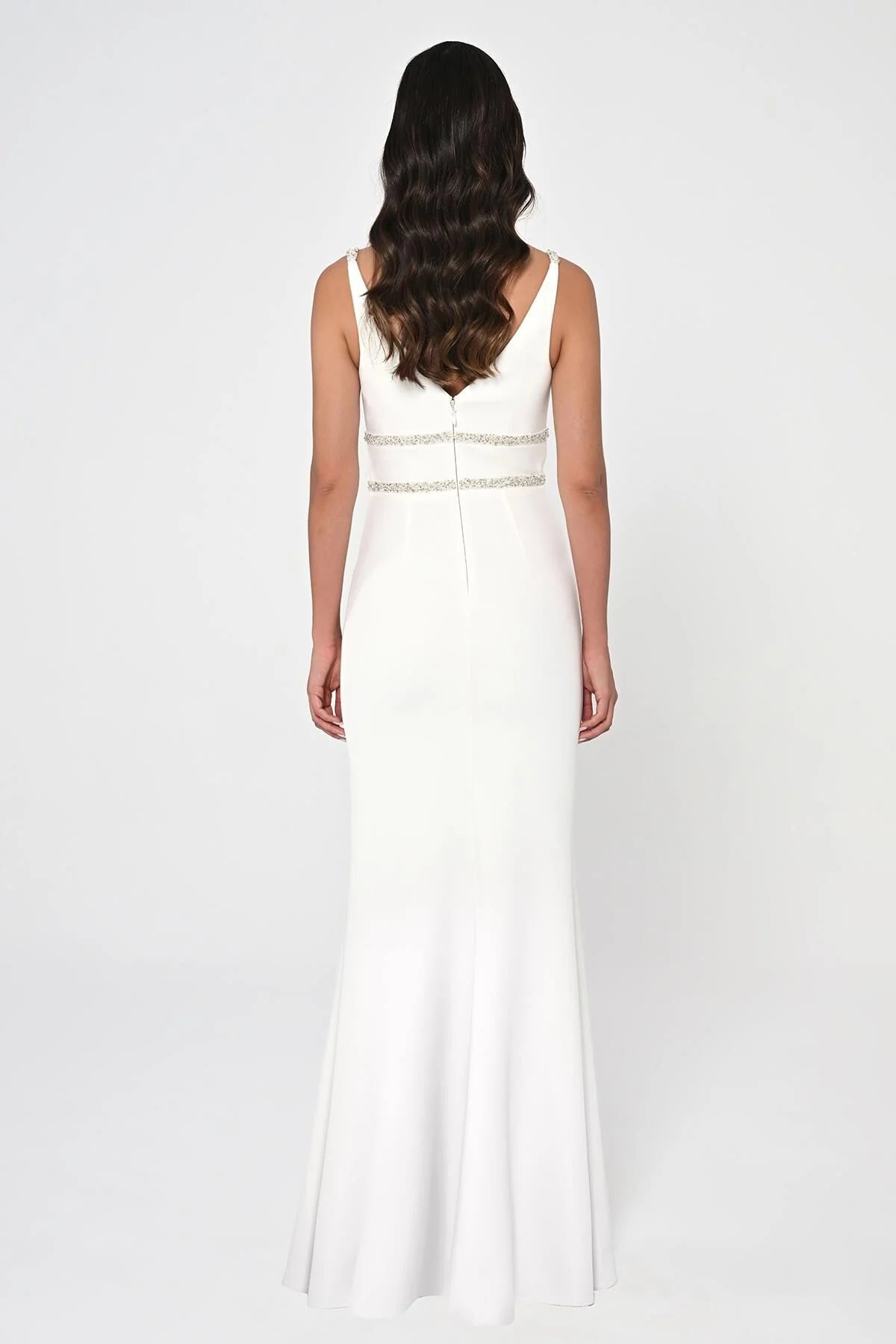 V Neck Bow Dress - Maxi - Multicolor