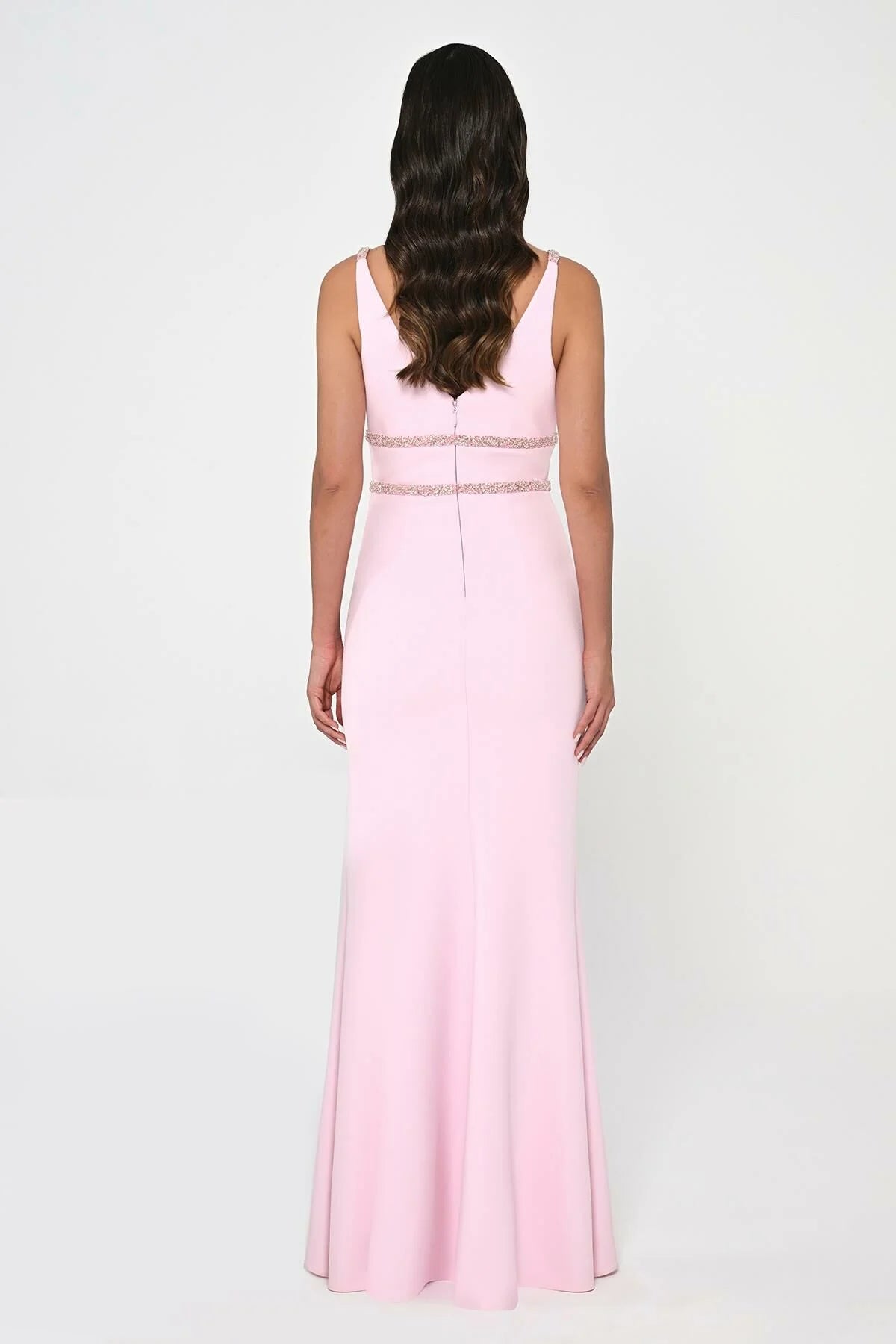 V Neck Bow Dress - Maxi - Multicolor