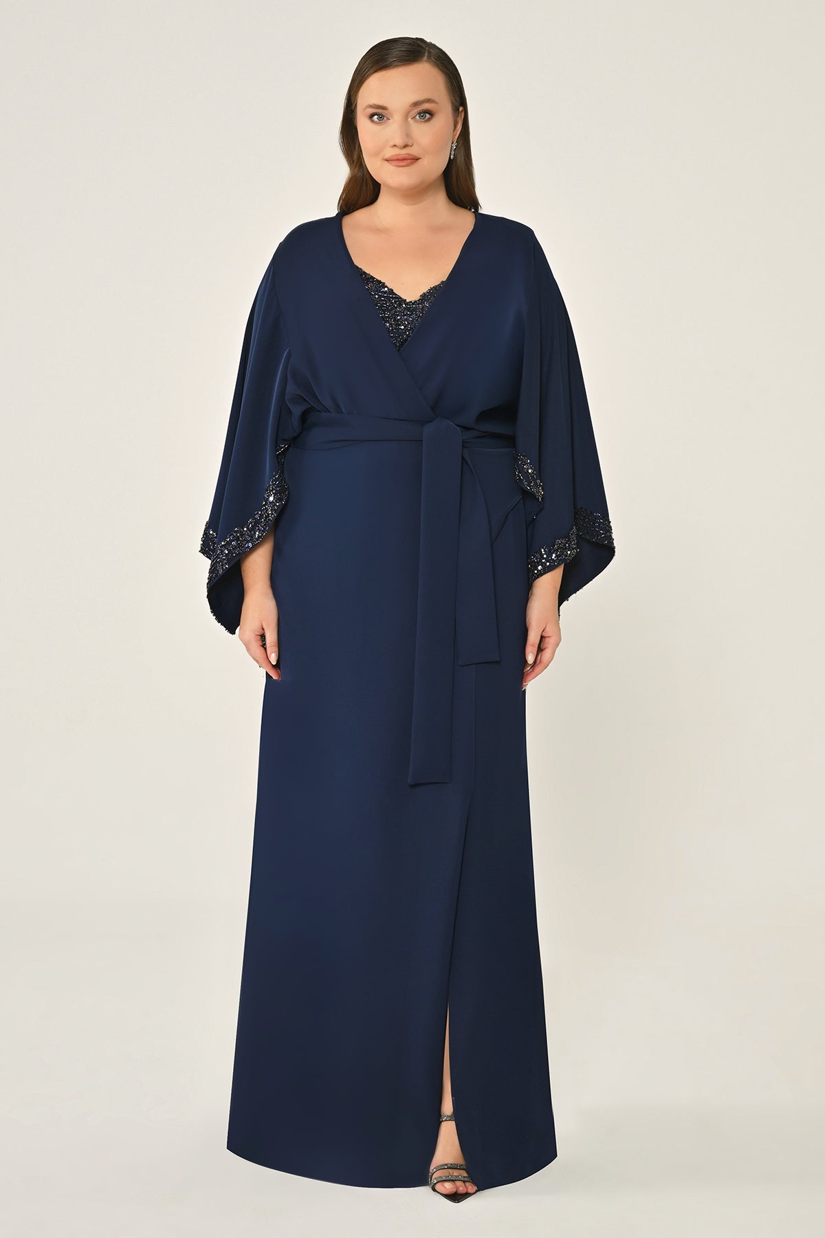 Plus Size - Kimono Dress - Maxi - Multicolor
