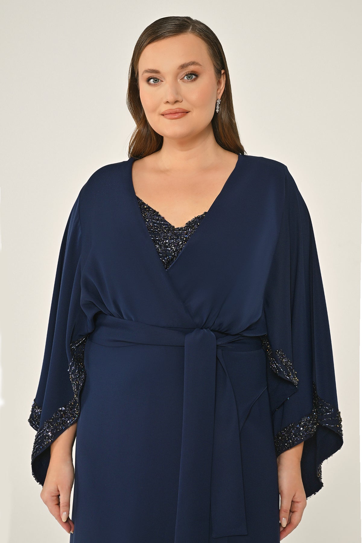 Plus Size - Kimono Dress - Maxi - Multicolor