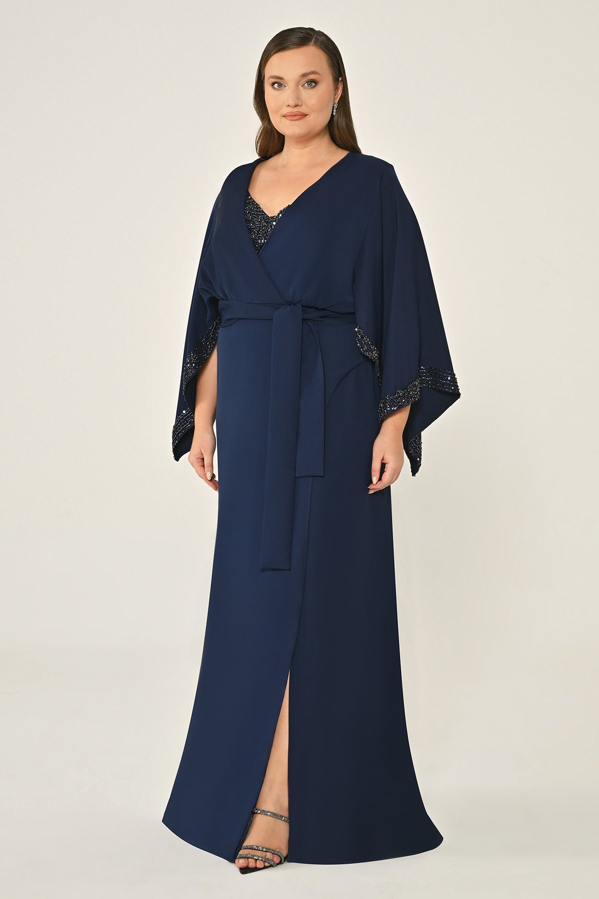 Plus Size - Kimono Dress - Maxi - Multicolor
