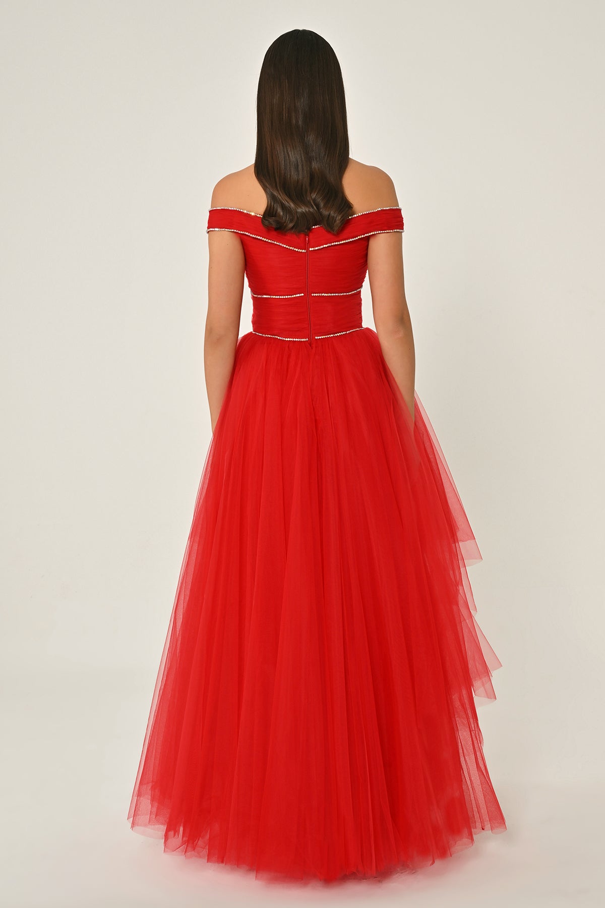 Bow Ruffle Dress - Maxi - Multicolor