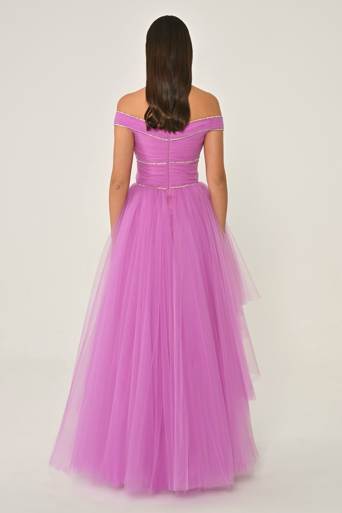 Bow Ruffle Dress - Maxi - Multicolor