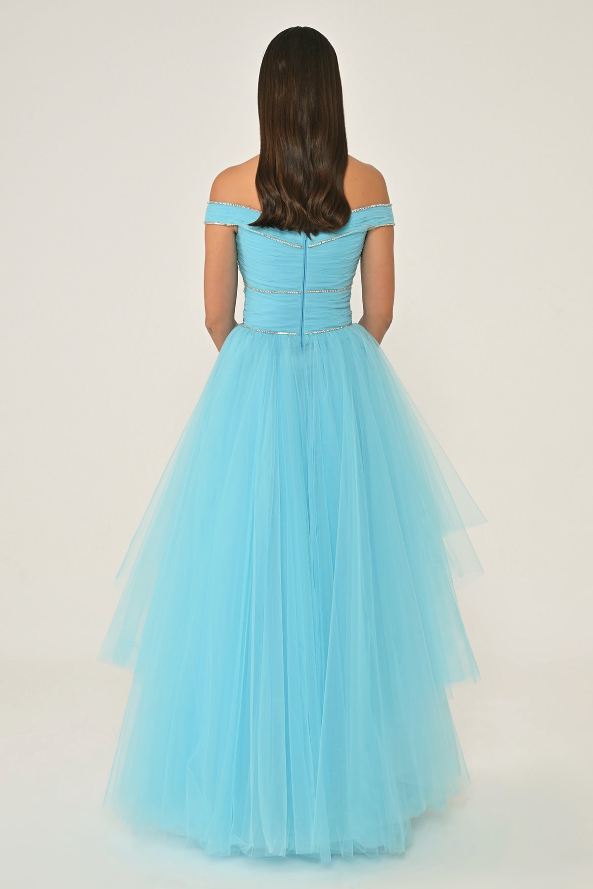 Bow Ruffle Dress - Maxi - Multicolor