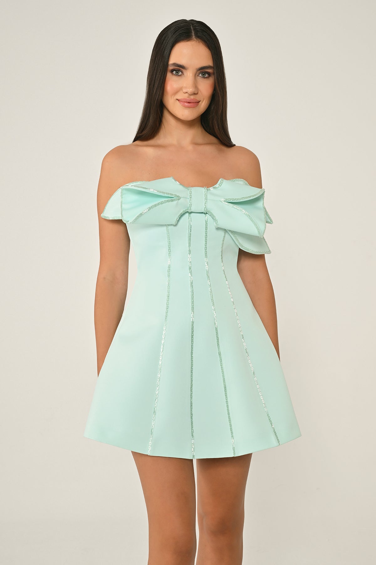 Fyonka Satin Dress - Mini - Multicolor