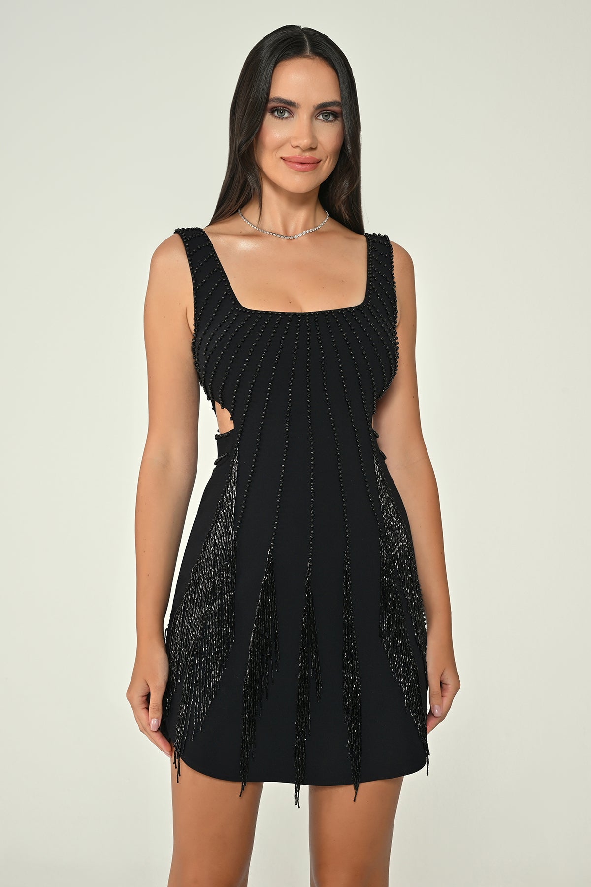 Fringe Dress - Mini - Black