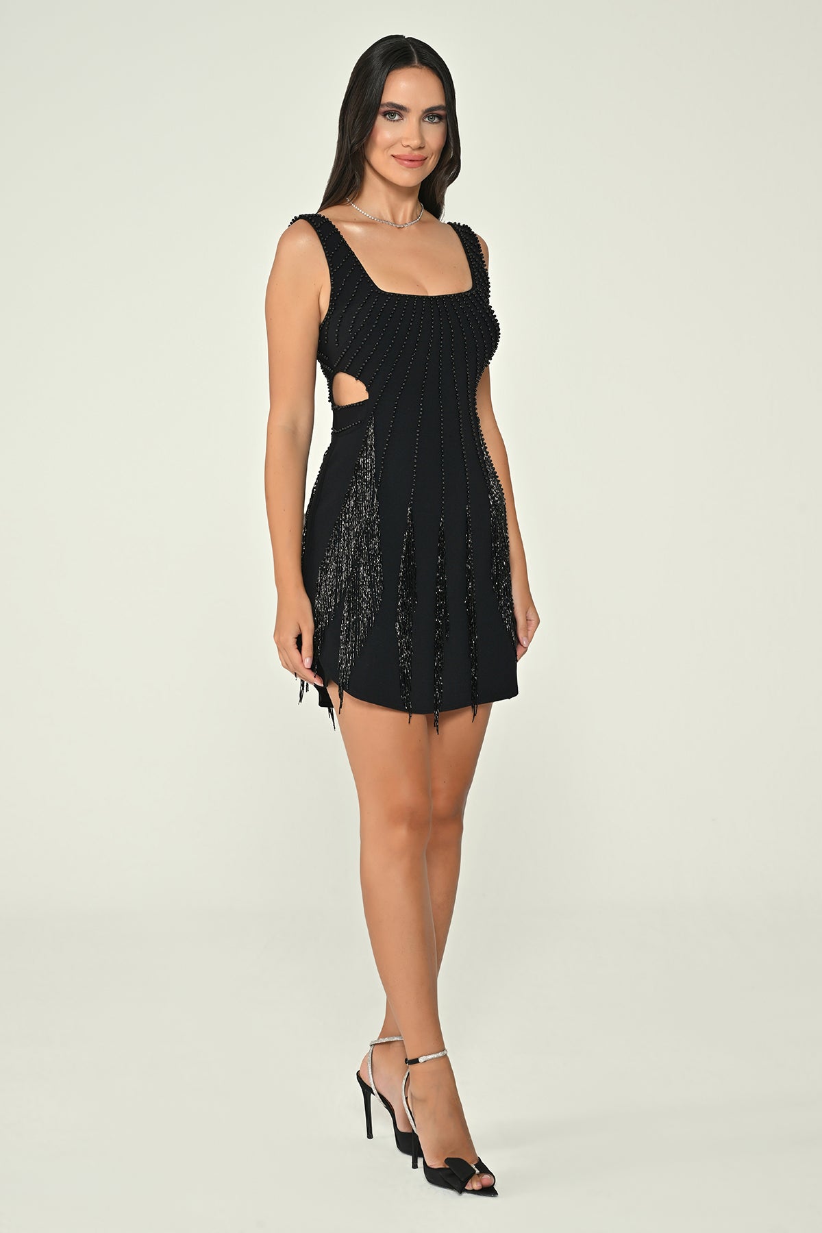 Fringe Dress - Mini - Black