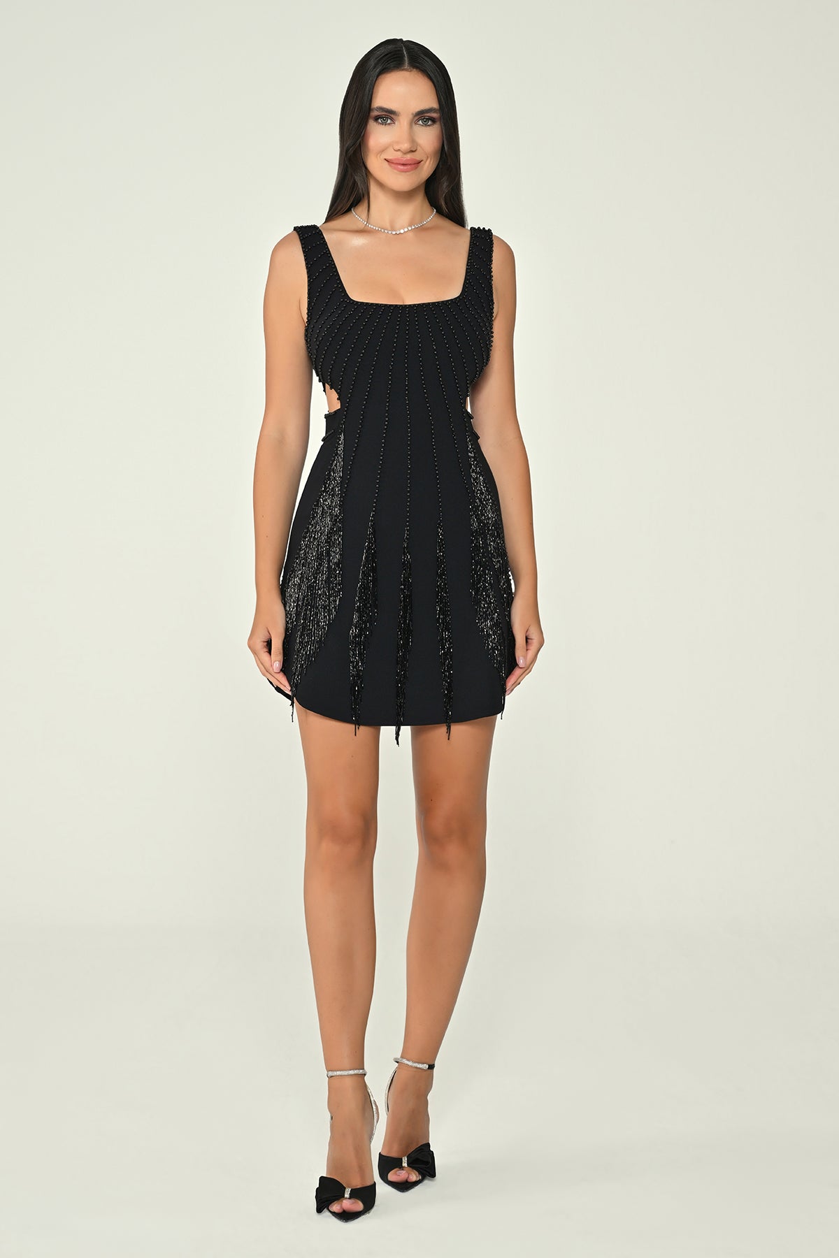 Fringe Dress - Mini - Black
