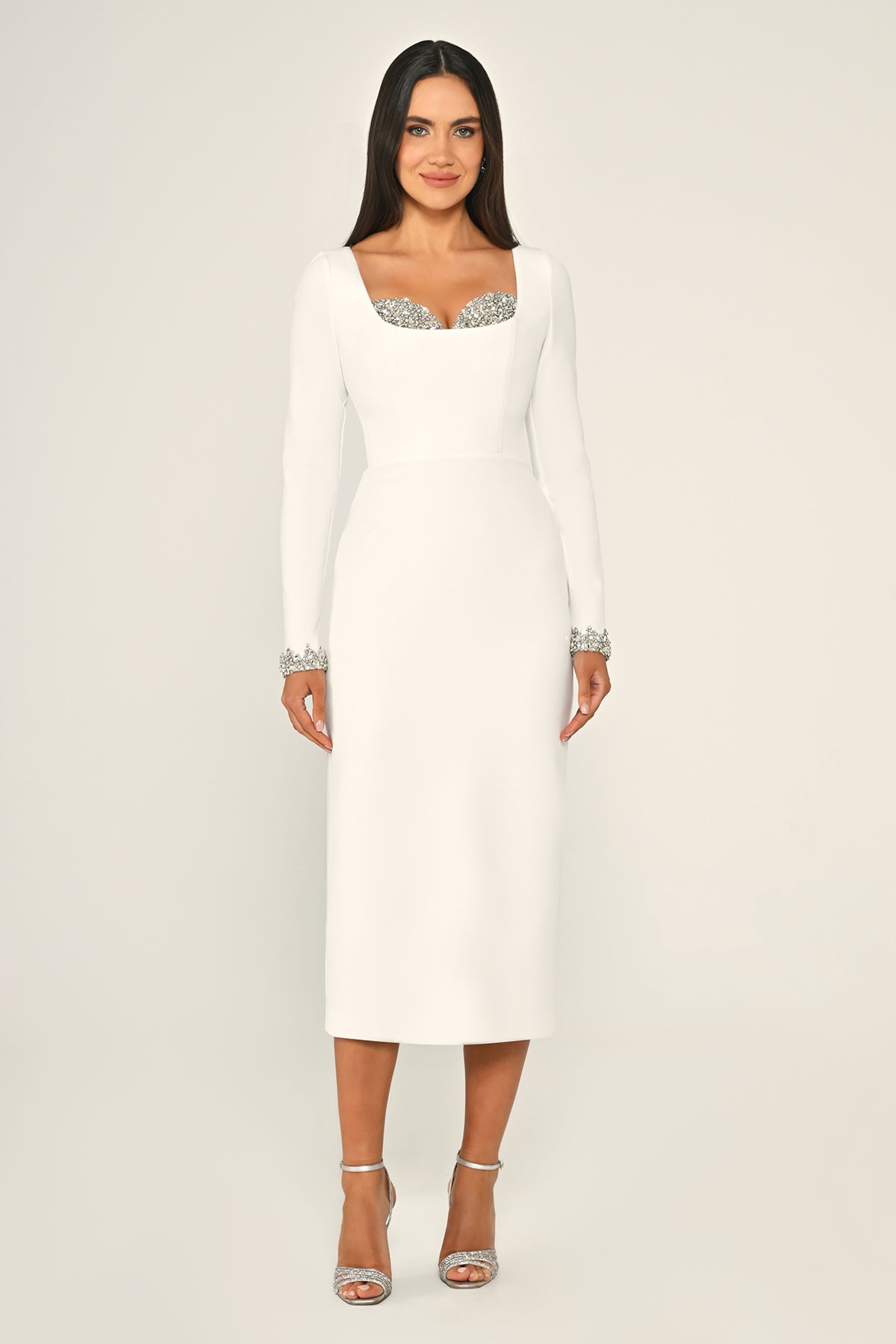 Liza Dress - Midi - Black & White
