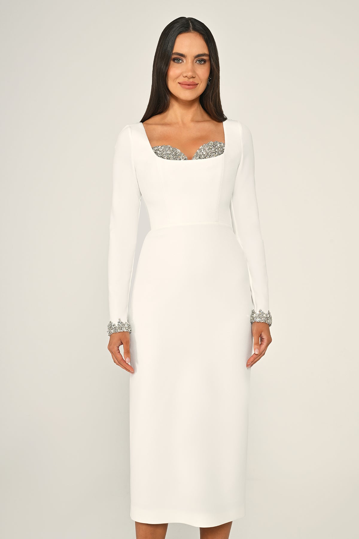 Liza Dress - Midi - Black & White