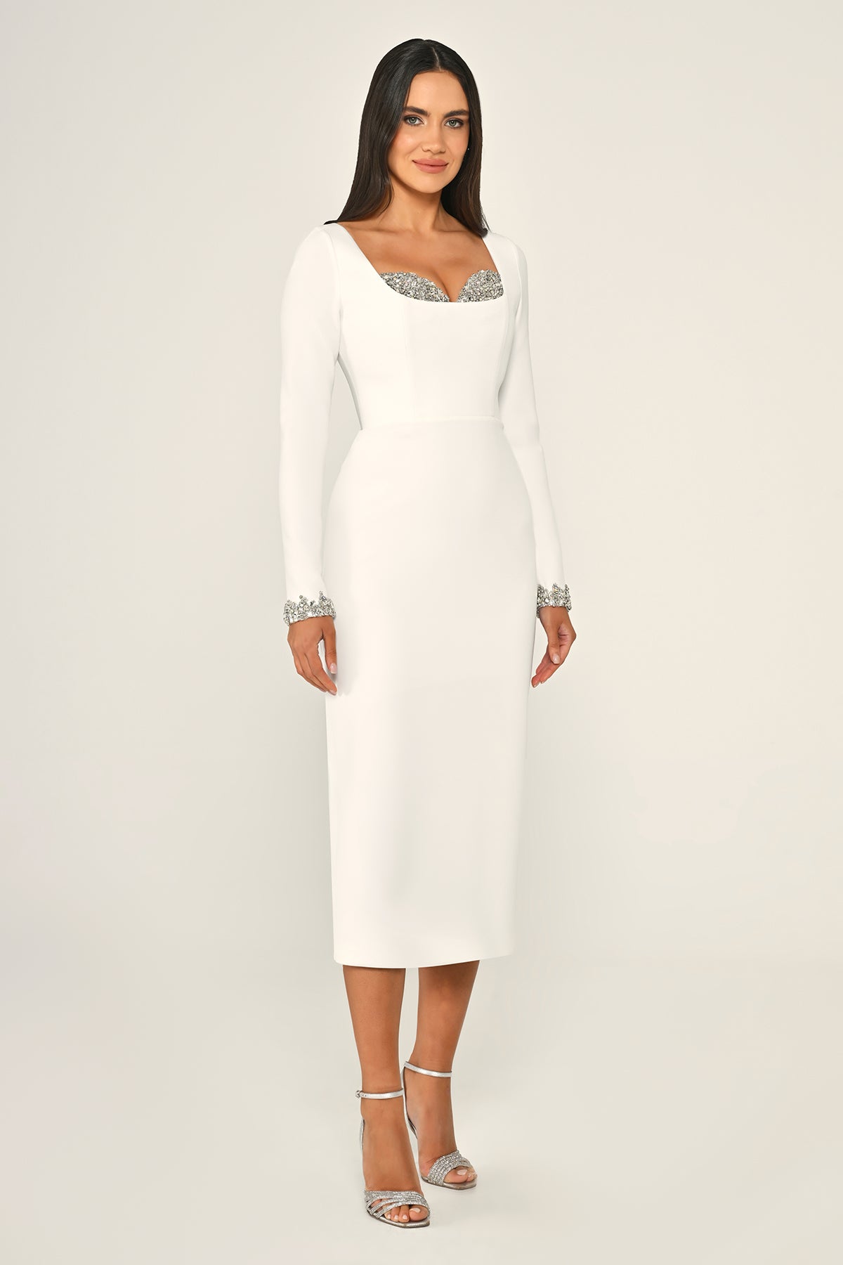 Liza Dress - Midi - Black & White