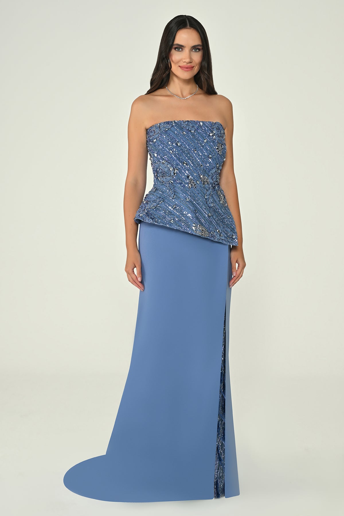 Plus Size - Shimmer Dress  - Maxi - Multcolor