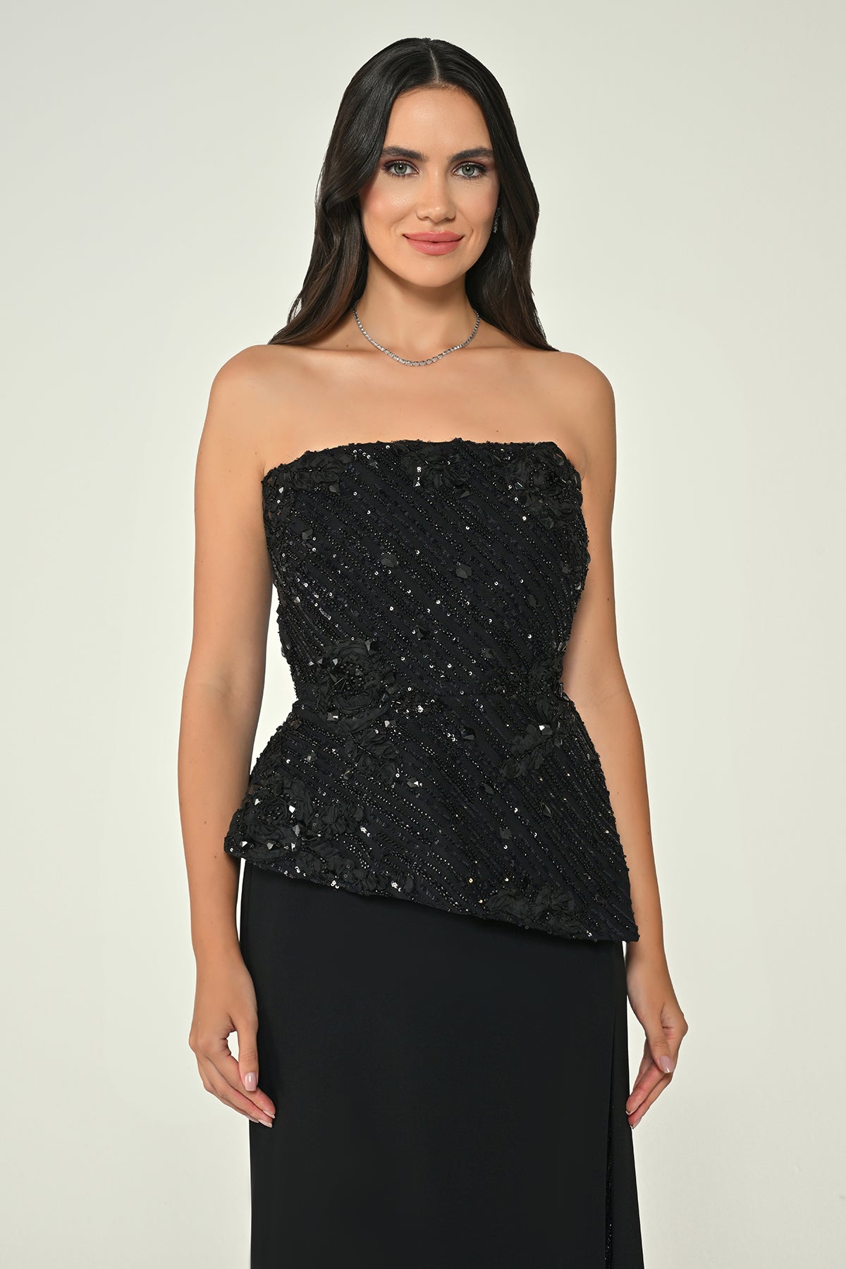 Plus Size - Shimmer Dress  - Maxi - Multcolor