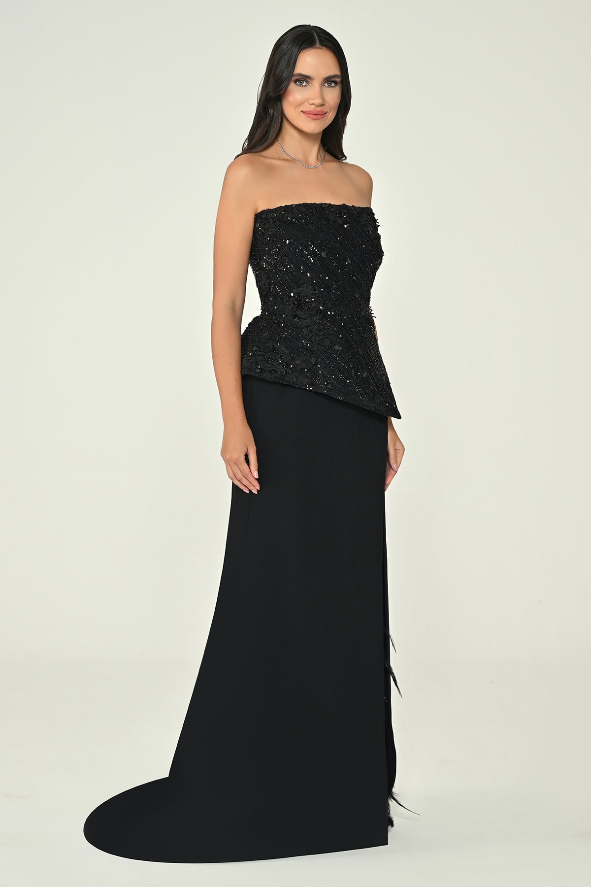 Plus Size - Shimmer Dress  - Maxi - Multcolor