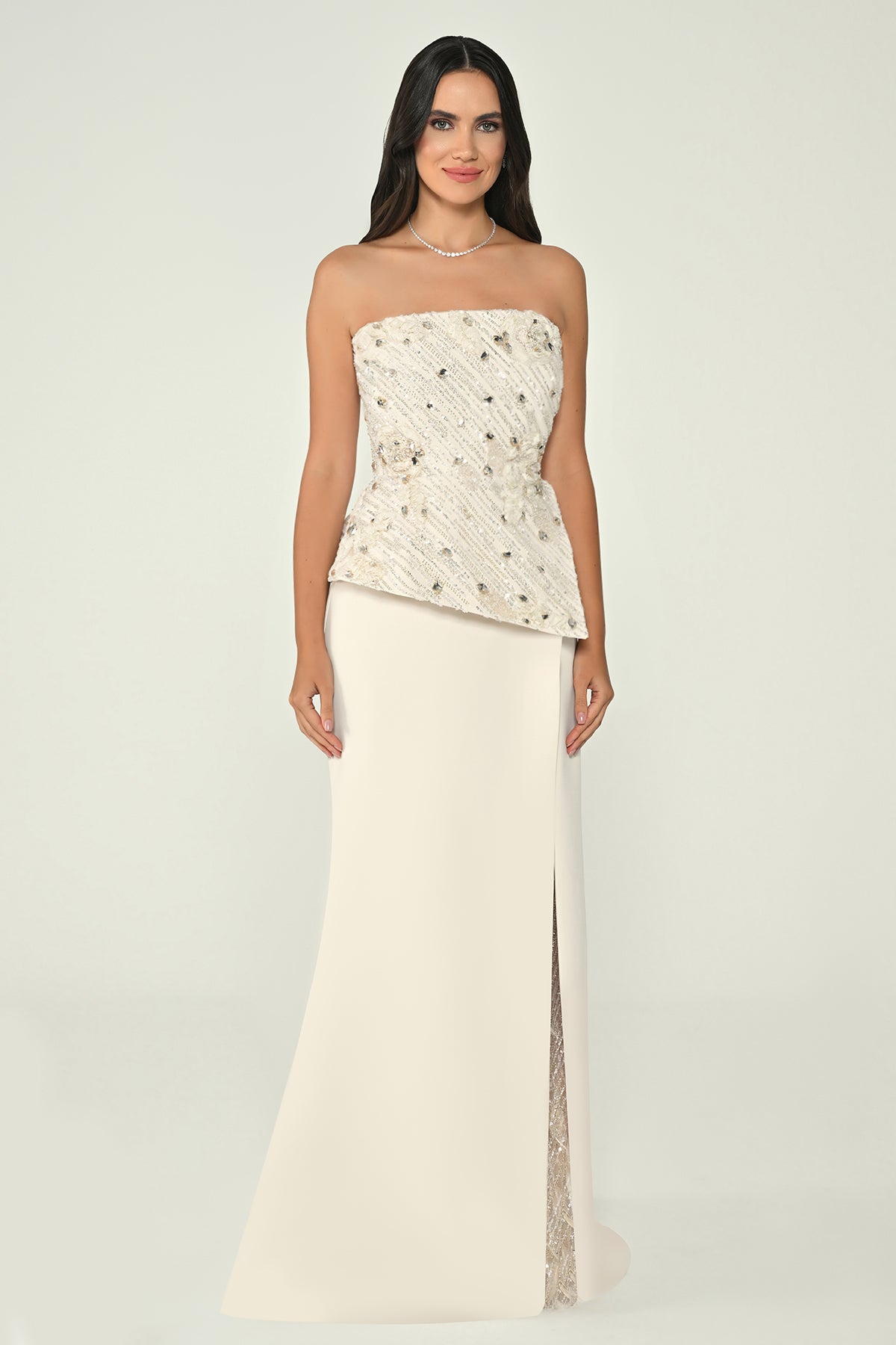 Plus Size - Shimmer Dress  - Maxi - Multcolor