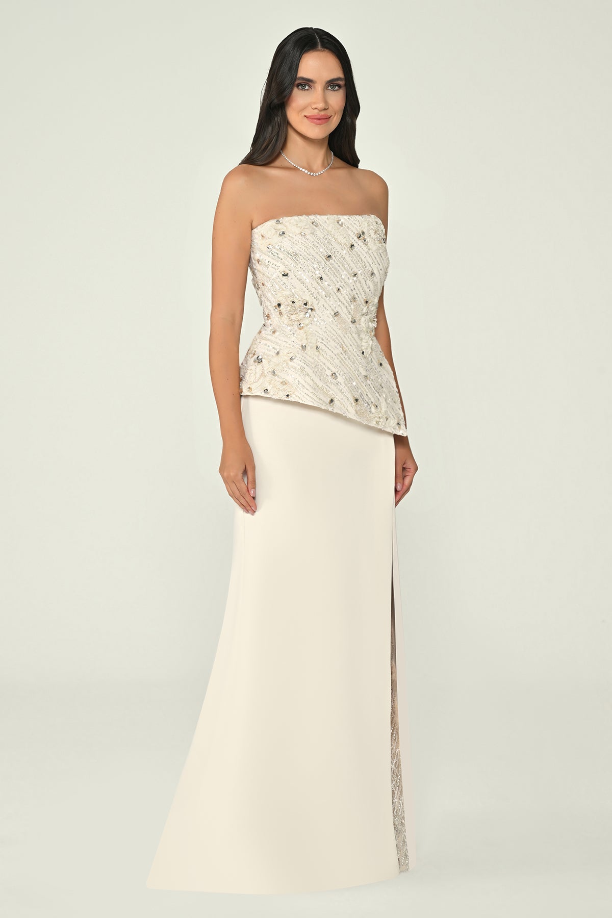 Plus Size - Shimmer Dress  - Maxi - Multcolor