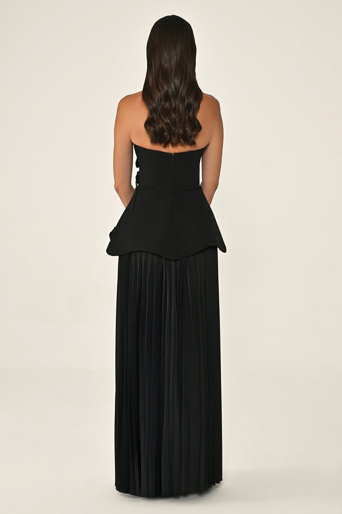 Valencia Dress - Maxi - Black & Beige