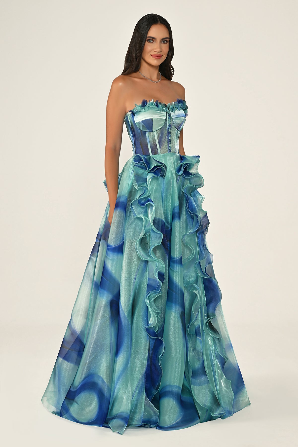 Marquis Dress - Maxi - Patterned Multicolor