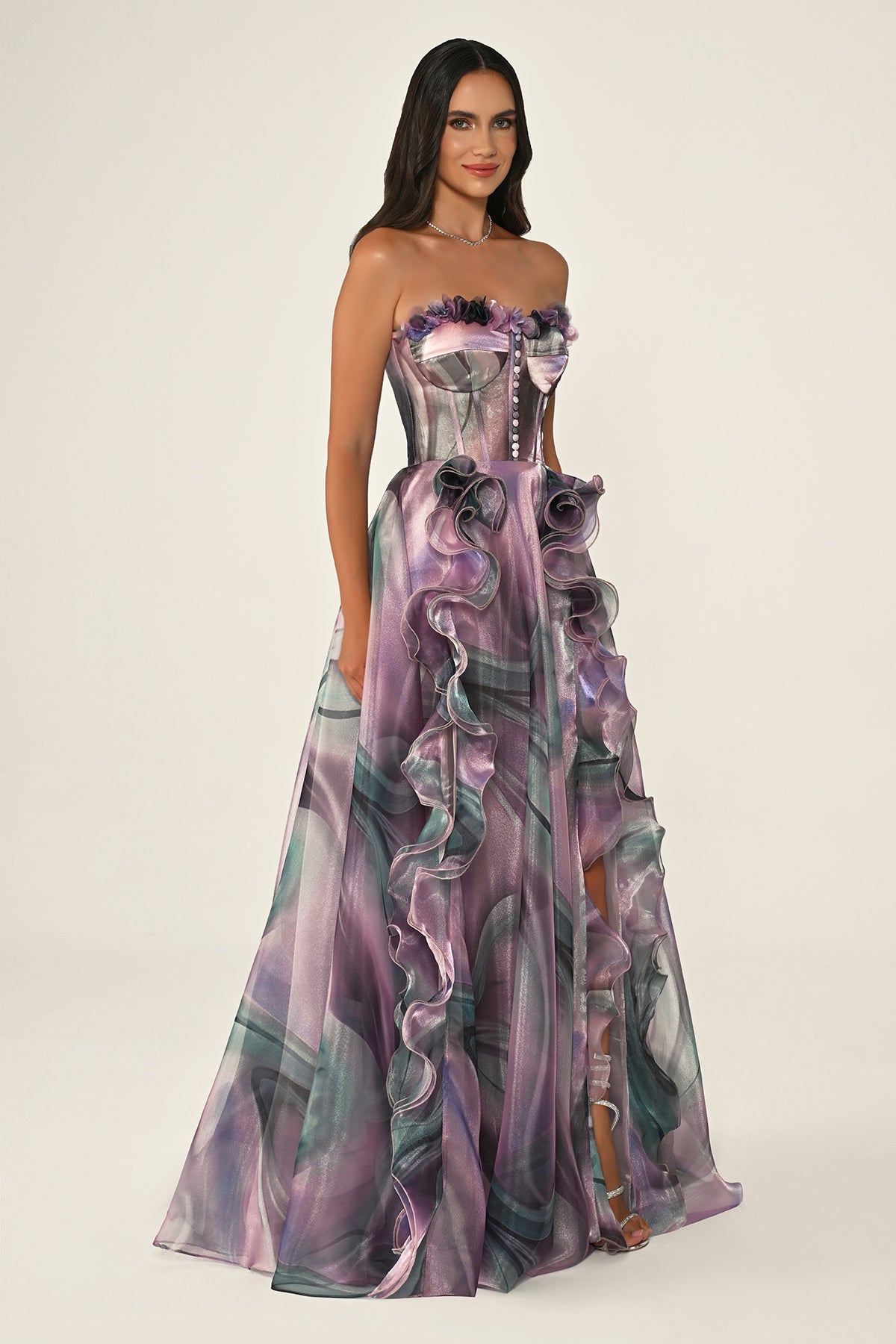Marquis Dress - Maxi - Patterned Multicolor