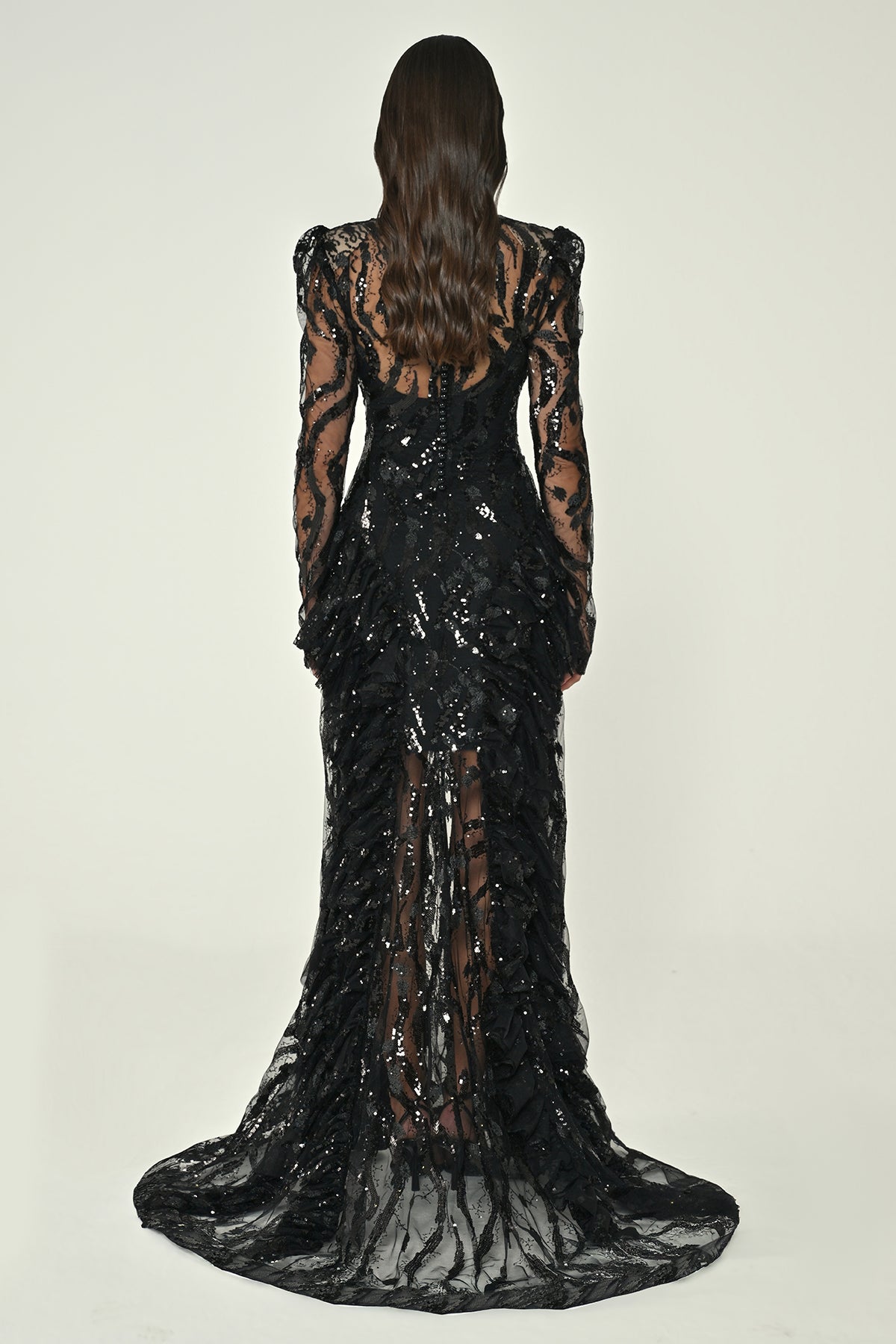 Midnight Illusion Dress - Maxi - Black