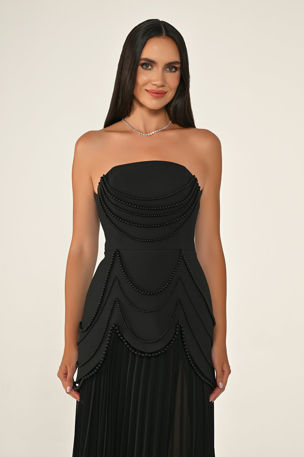 Chantilly Dress - Maxi - Black & White