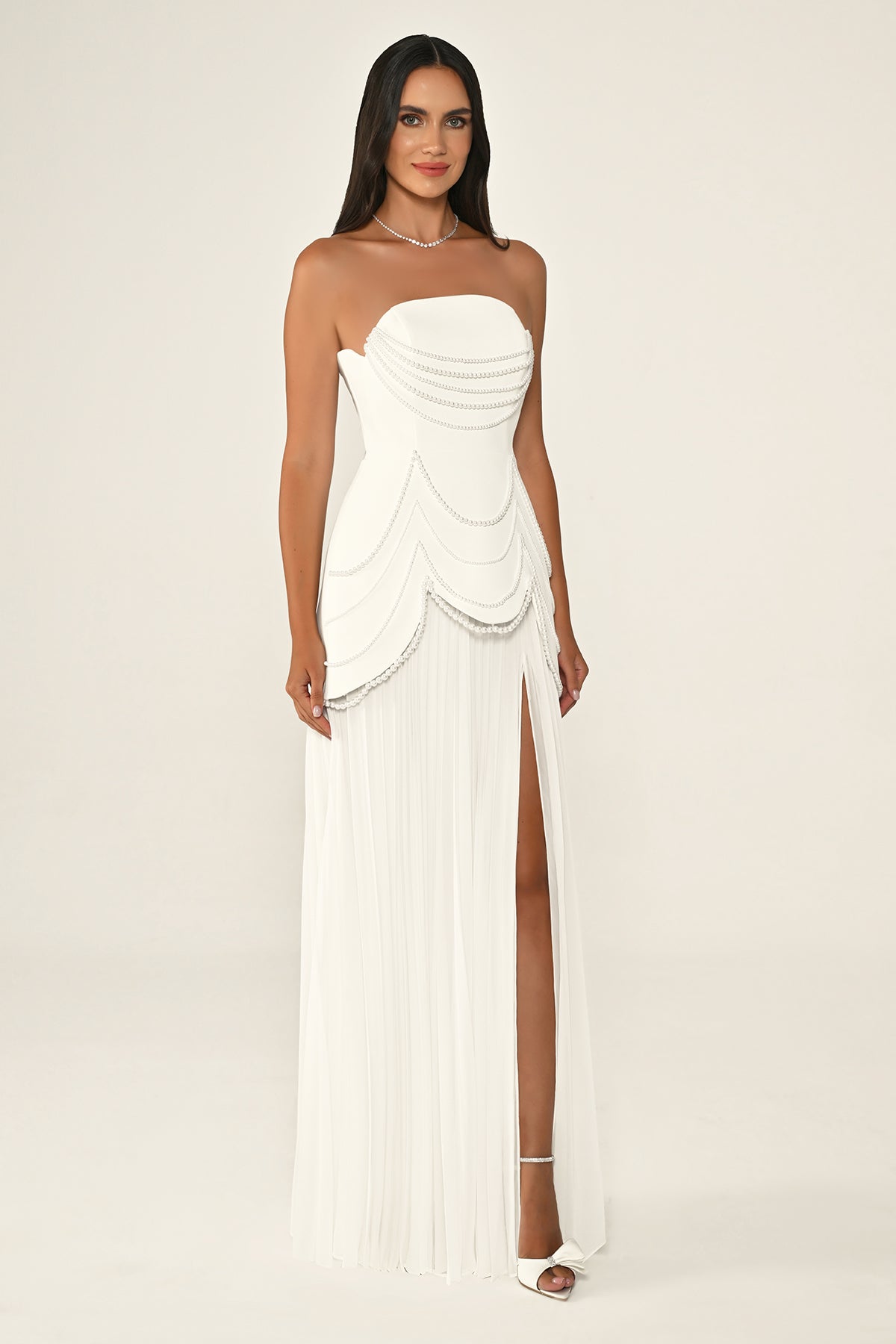 Chantilly Dress - Maxi - Black & White