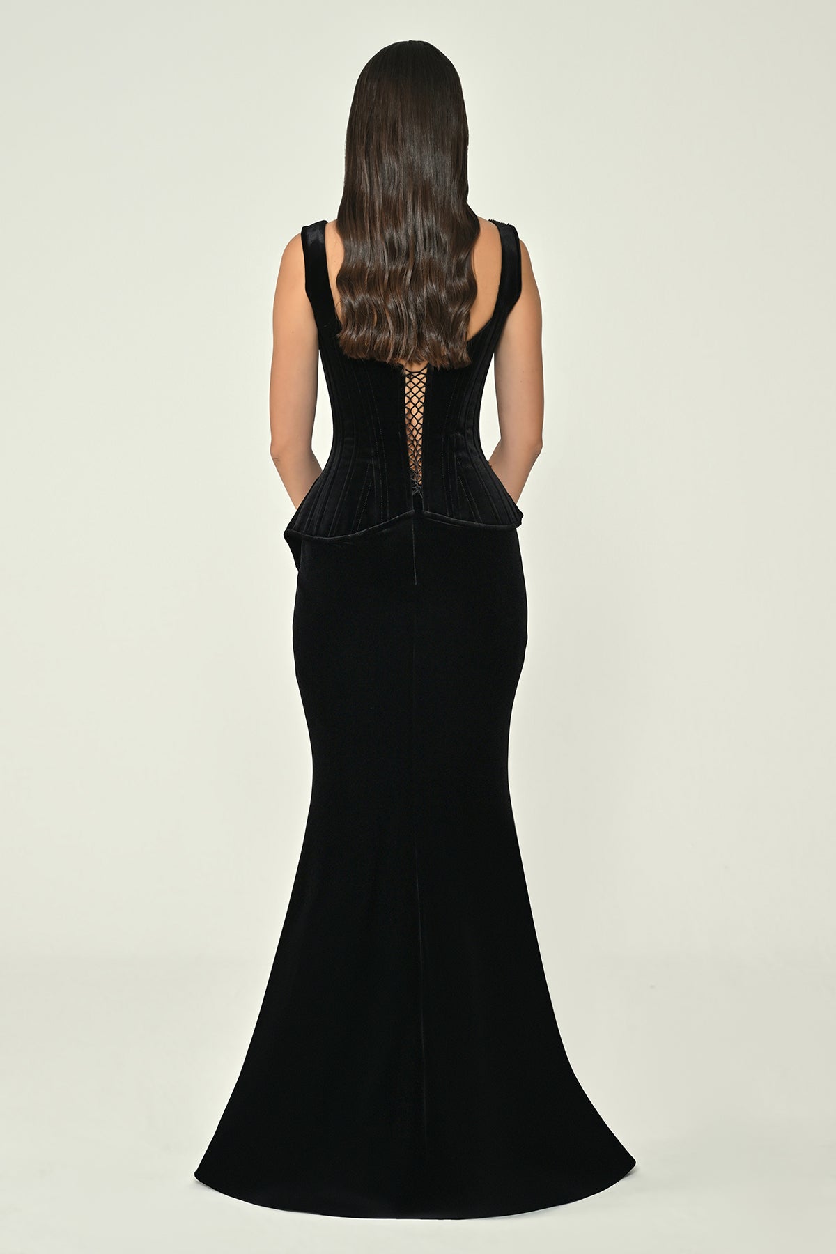 Mosaic Splendor Dress - Maxi - Black Velvet