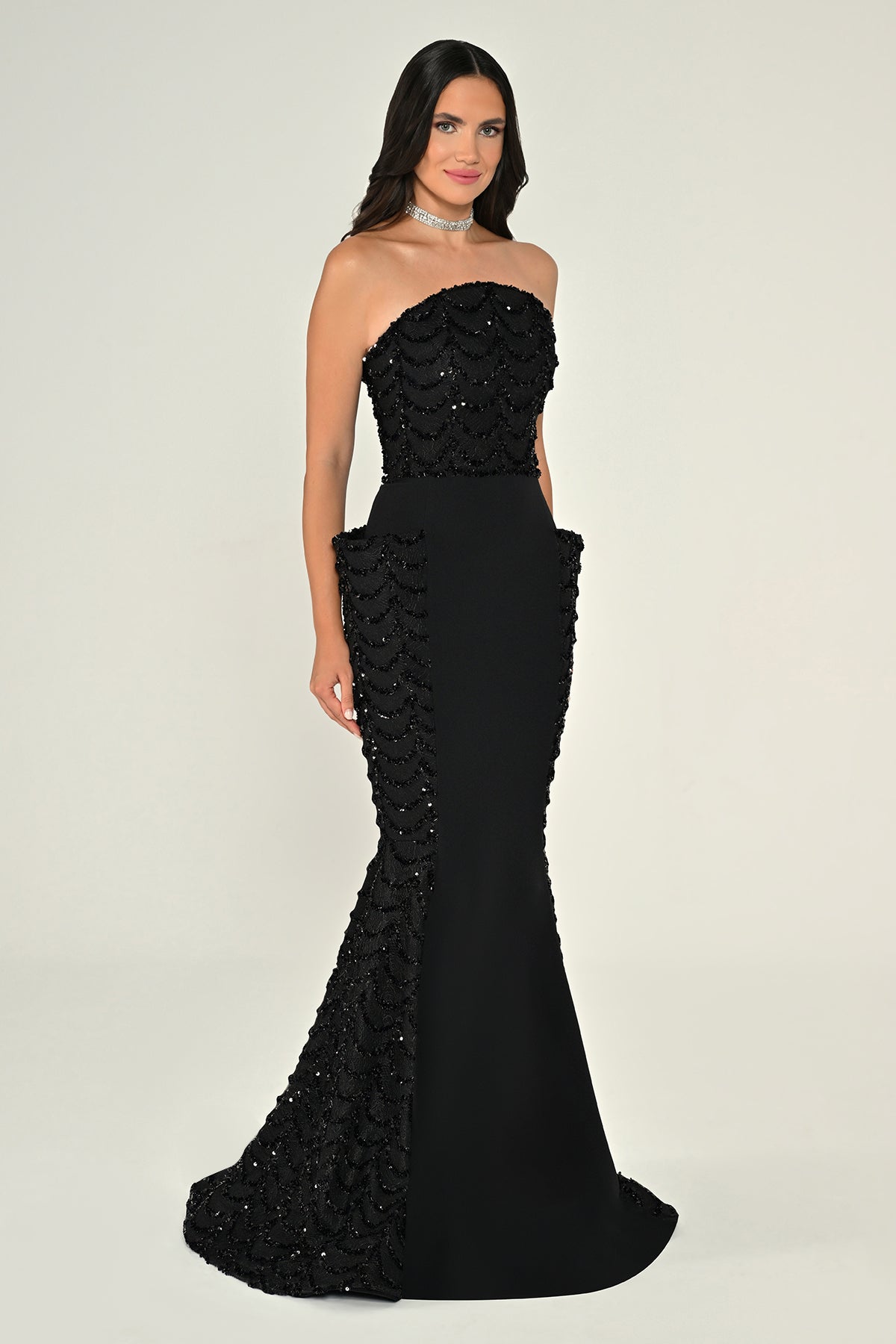 Midnight Wave Dress - Maxi - Black