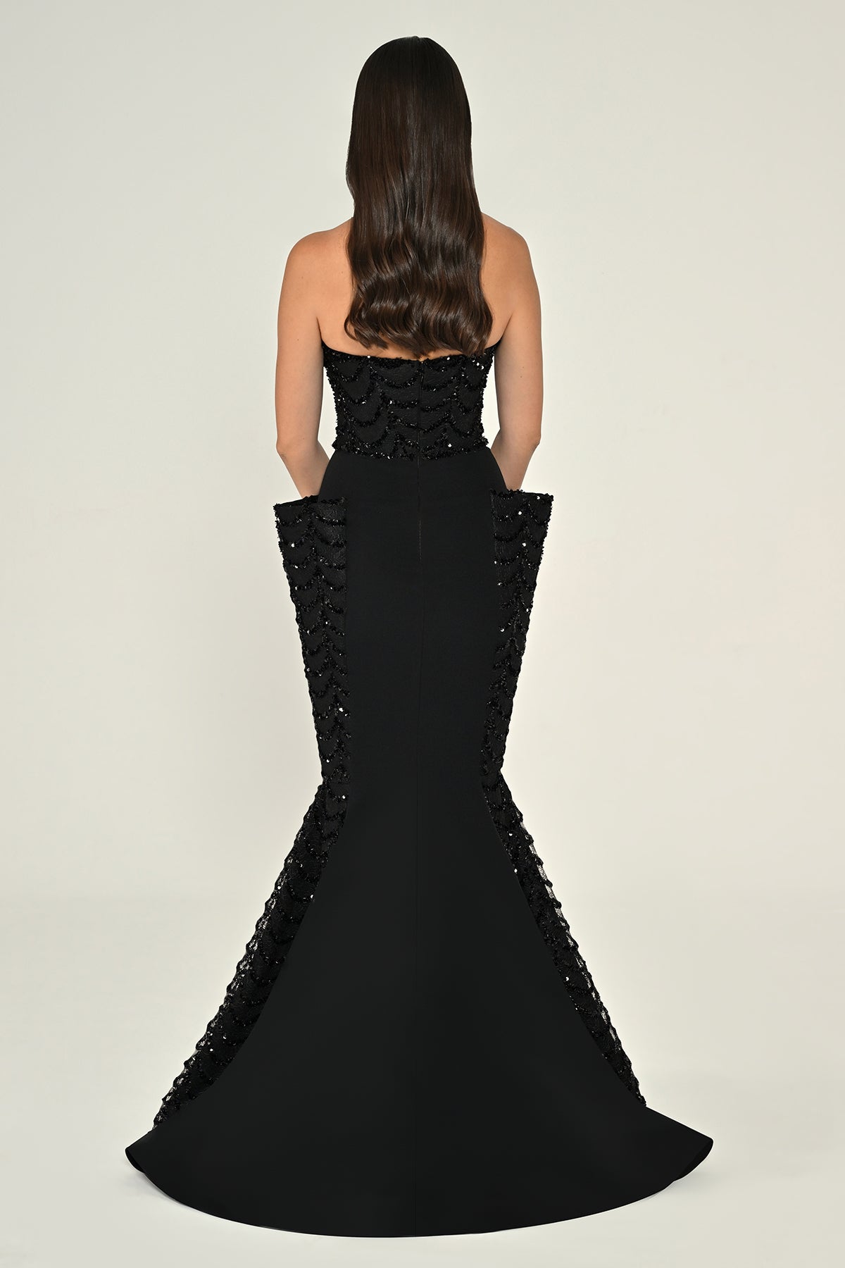 Midnight Wave Dress - Maxi - Black