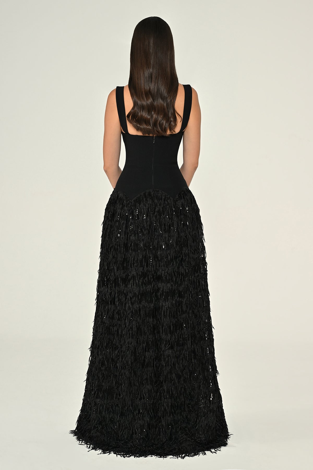 Ivory Cascade Dress - Maxi - Multicolor