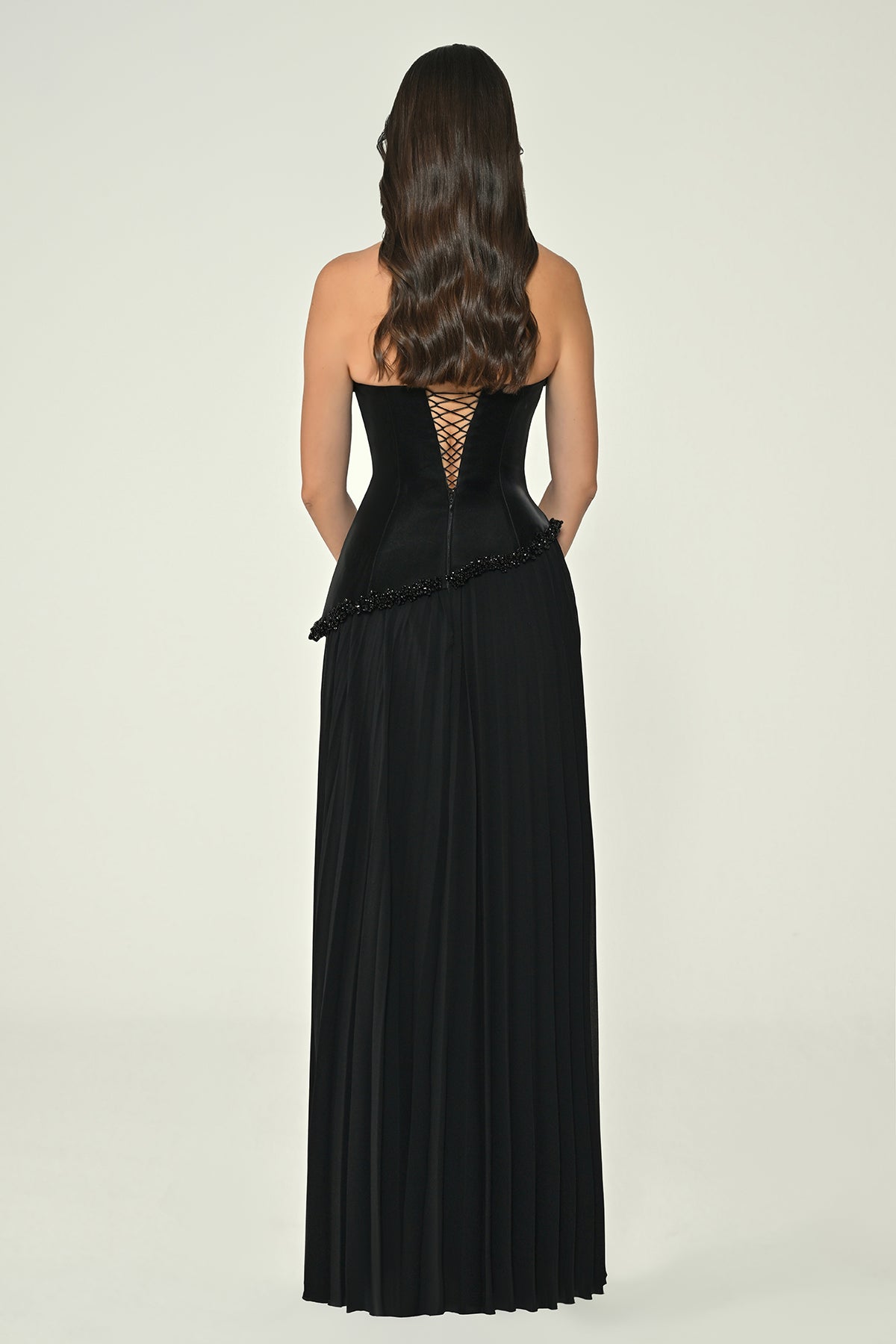 Rhapsody Pleat Dress - Maxi - Black