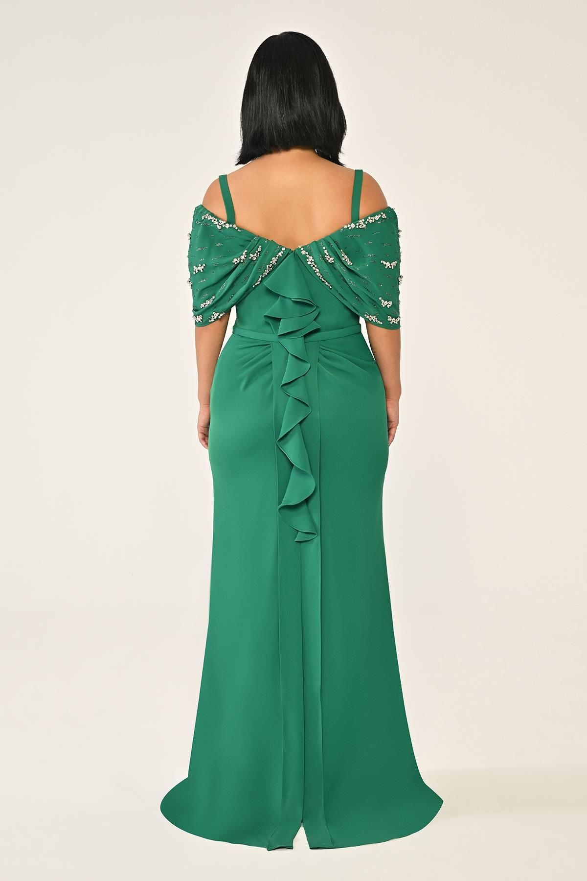 Plus Size - Strap Stone Dress - Maxi - Multicolor