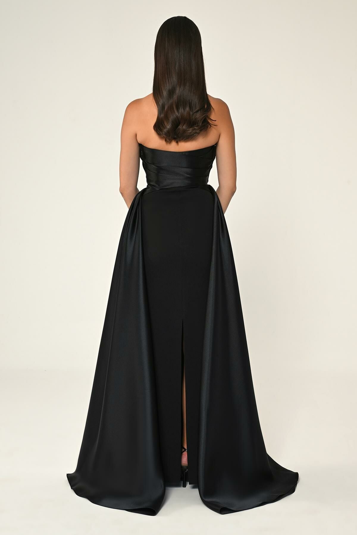 Cross Strap Flower Maxi Dress - Black