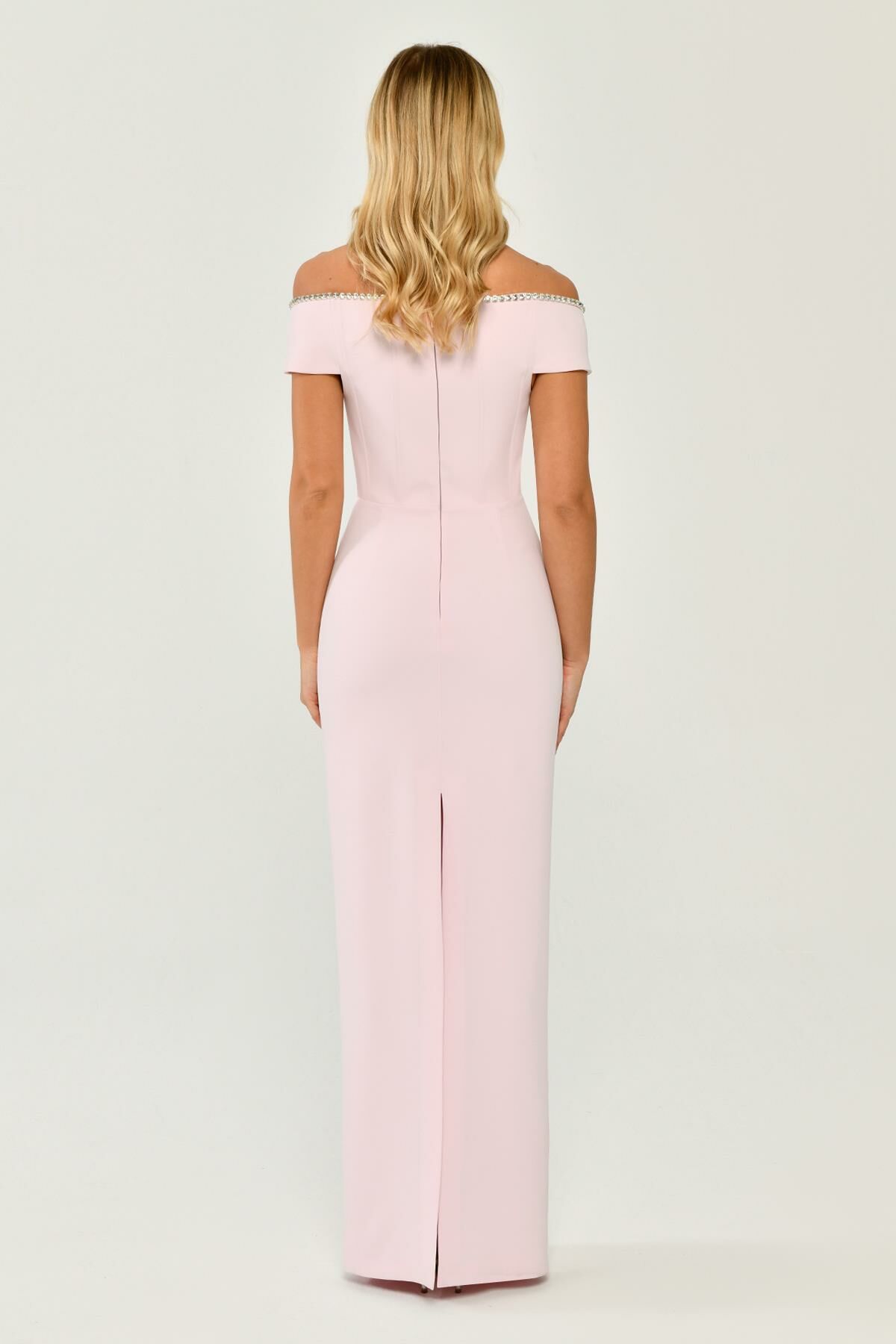 Robe - Épaule bustier - Robe Maxi Crêpe - Multi Couleur