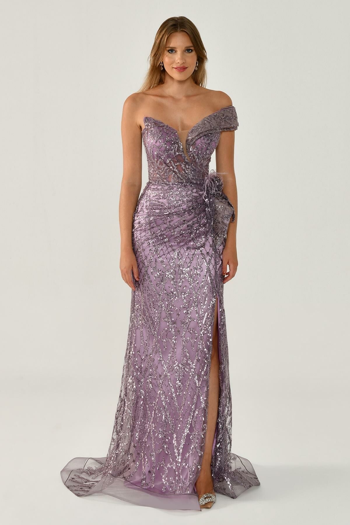 Tulle Evening Dress - Maxi - Multicolor