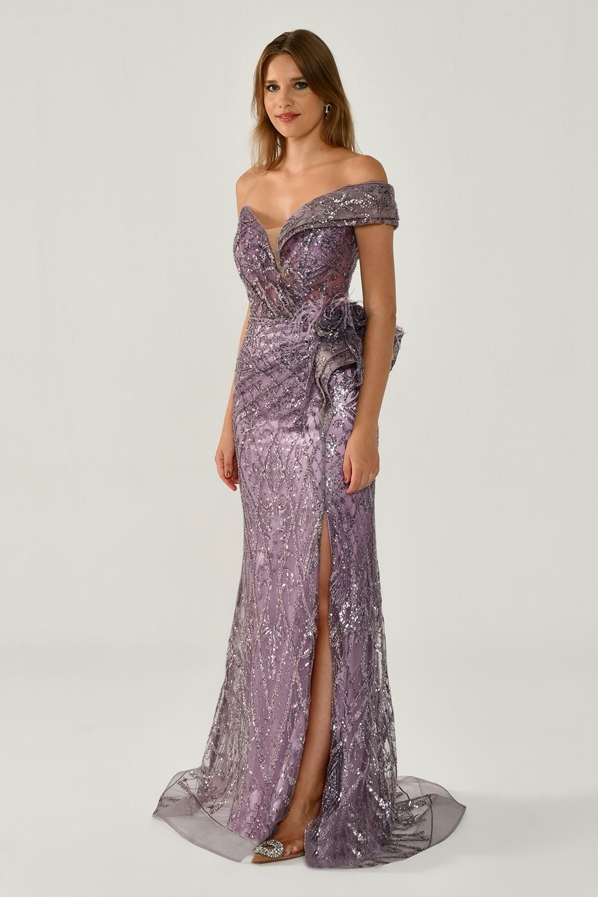Tulle Evening Dress - Maxi - Multicolor