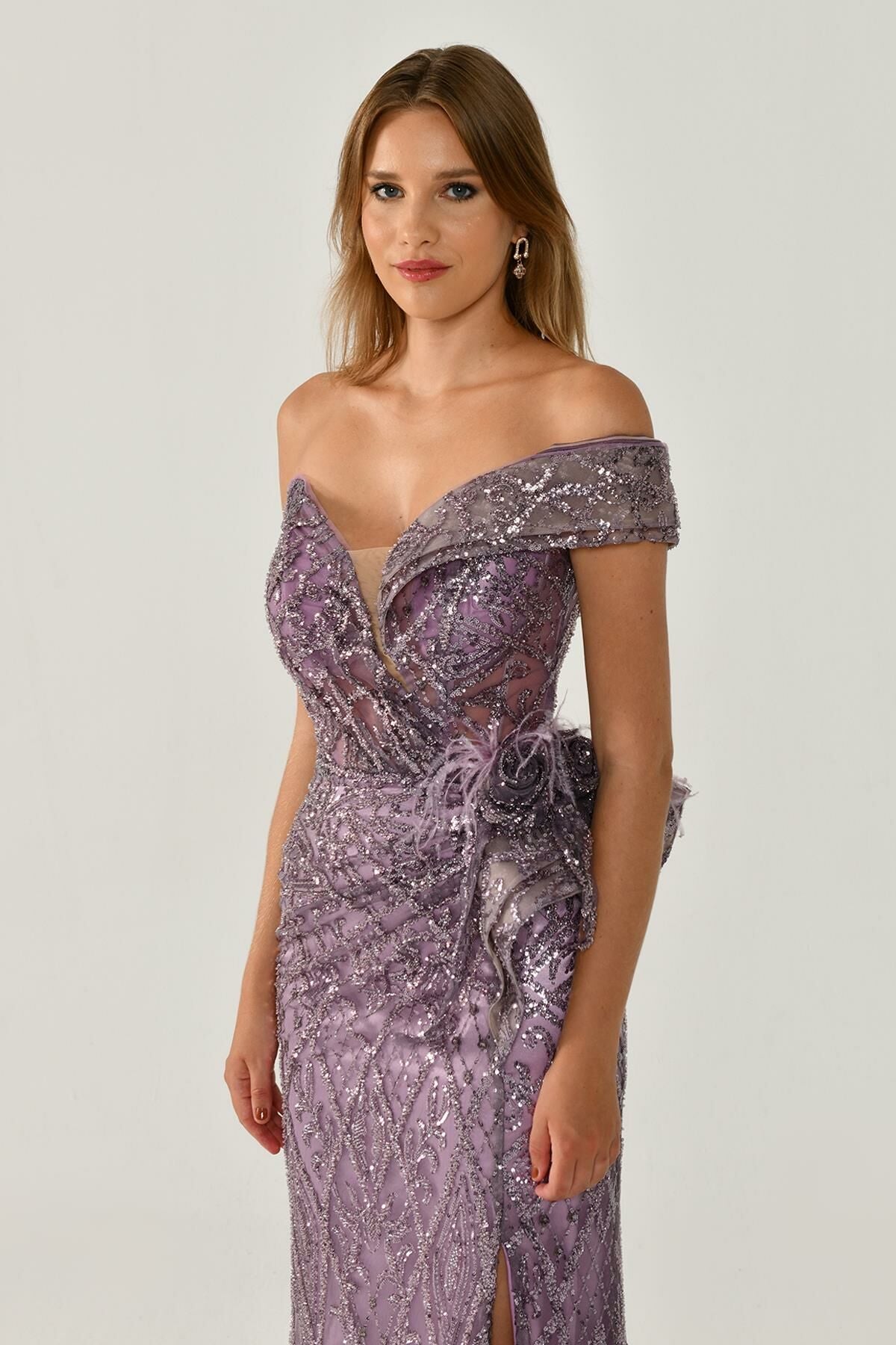 Tulle Evening Dress - Maxi - Multicolor
