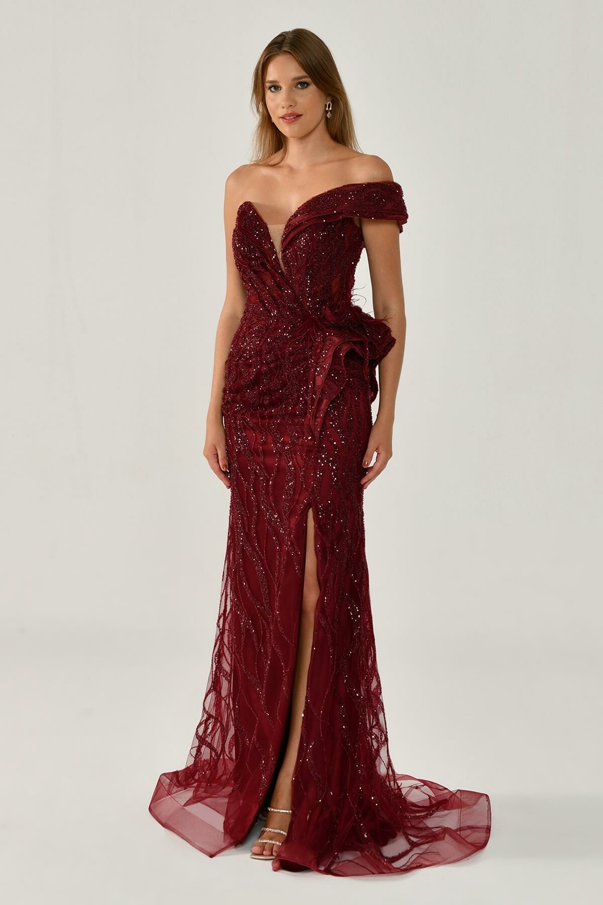 Tulle Evening Dress - Maxi - Multicolor