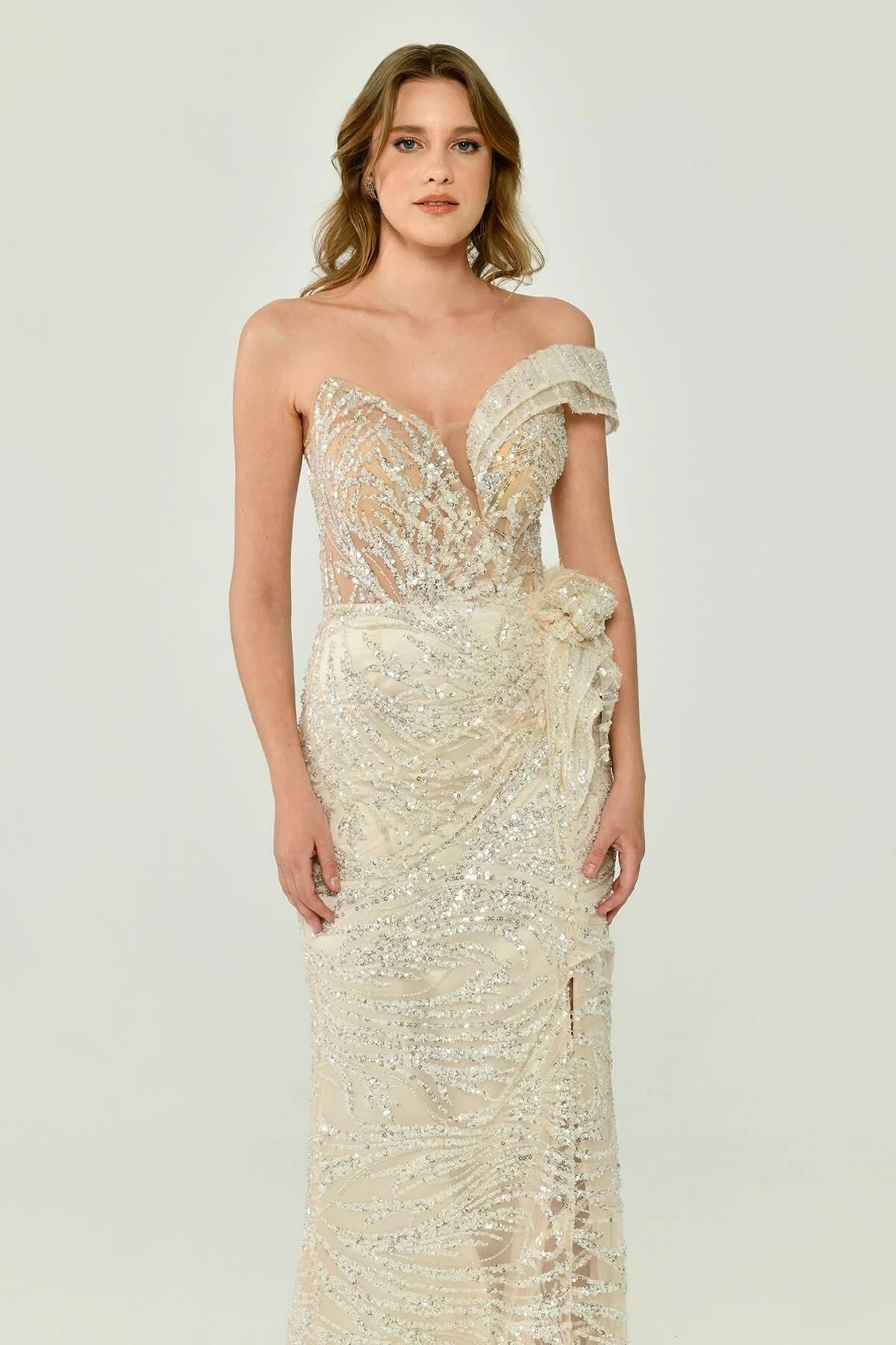 Tulle Evening Dress - Maxi - Multicolor