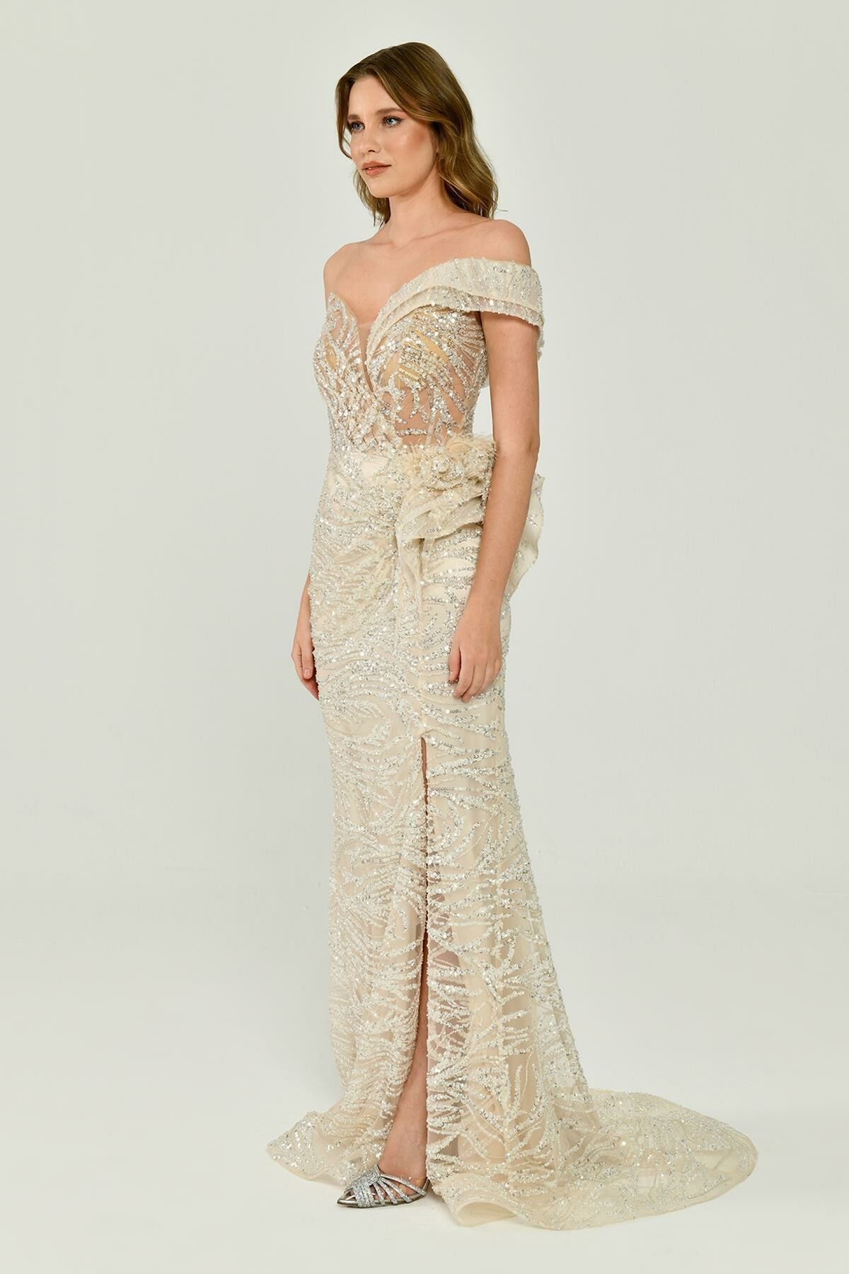 Tulle Evening Dress - Maxi - Multicolor