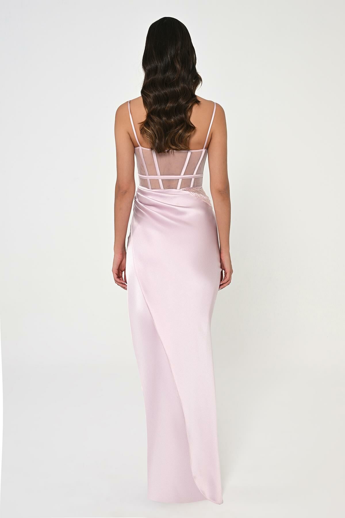Satin Rope Corset Dress - Maxi - Multicolor