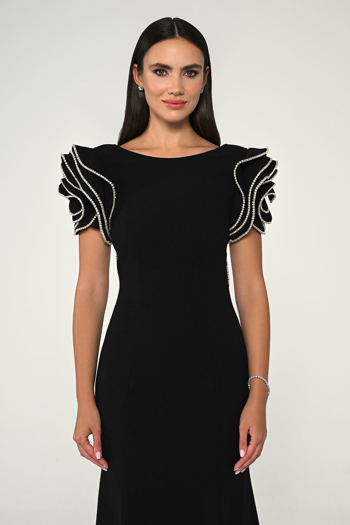 Flower Astra Maxi Dress - Black
