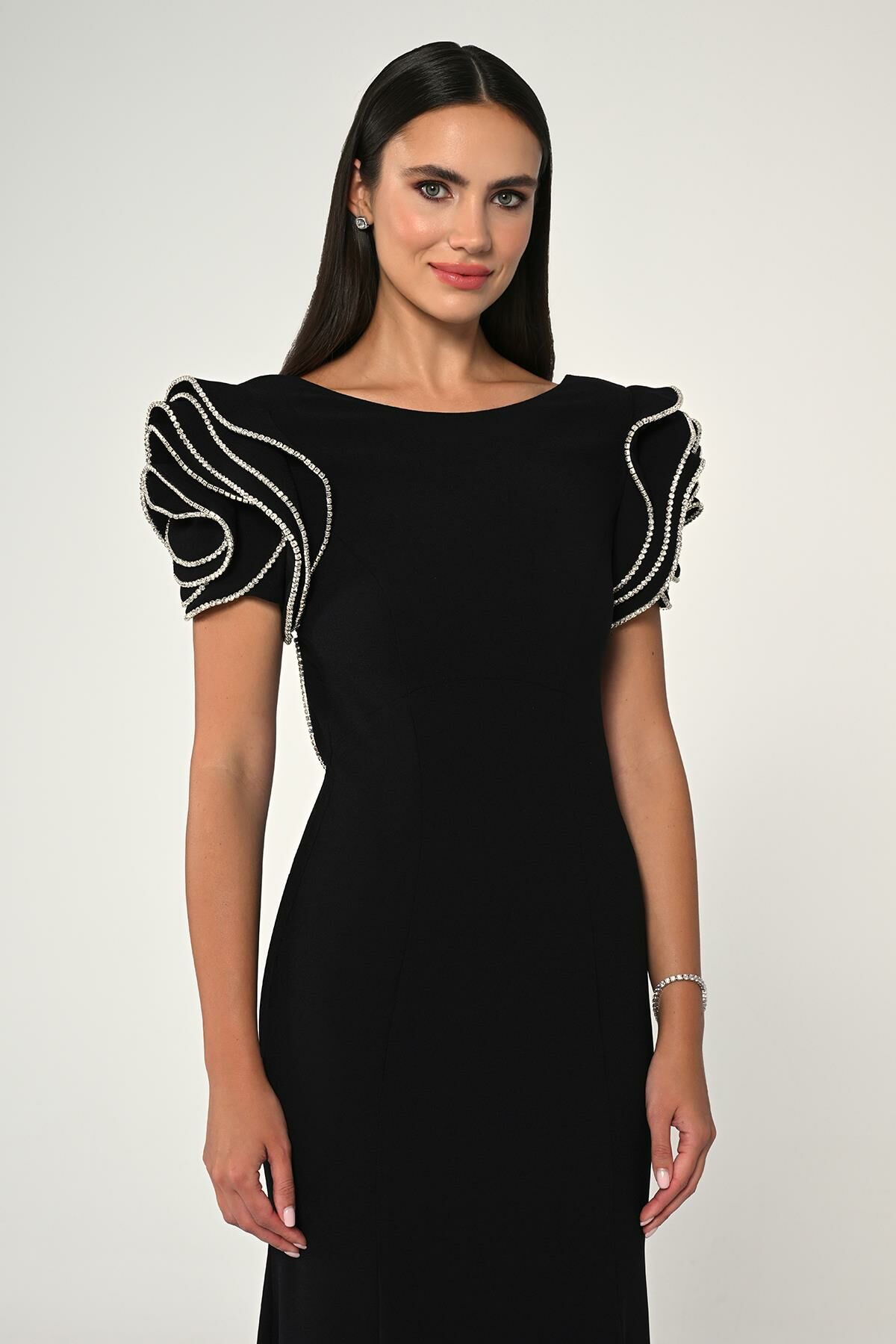 Flower Astra Maxi Dress - Black