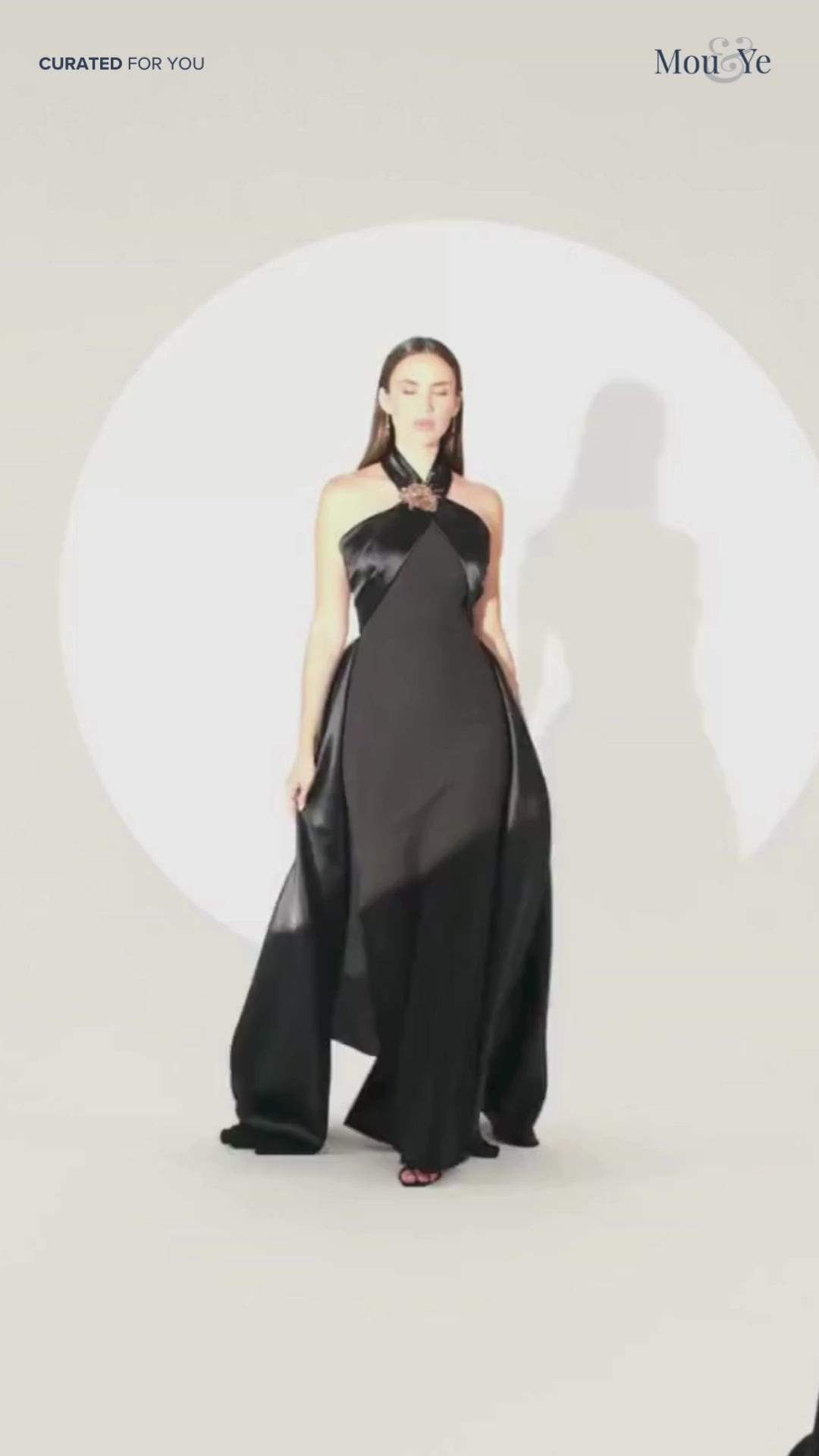 Cross Strap Flower Maxi Dress - Black
