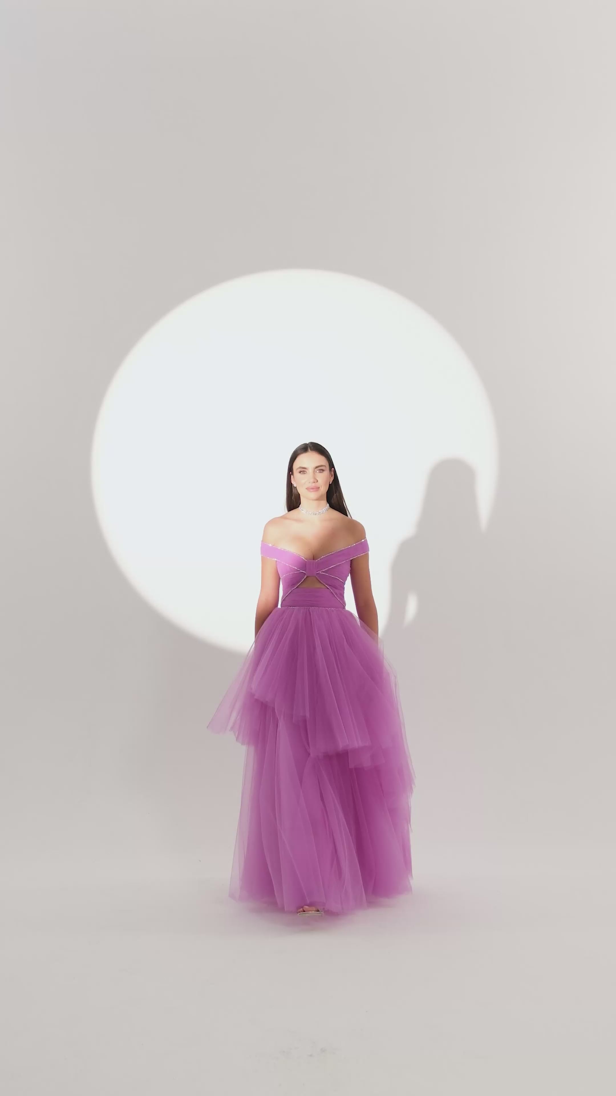 Bow Ruffle Dress - Maxi - Multicolor