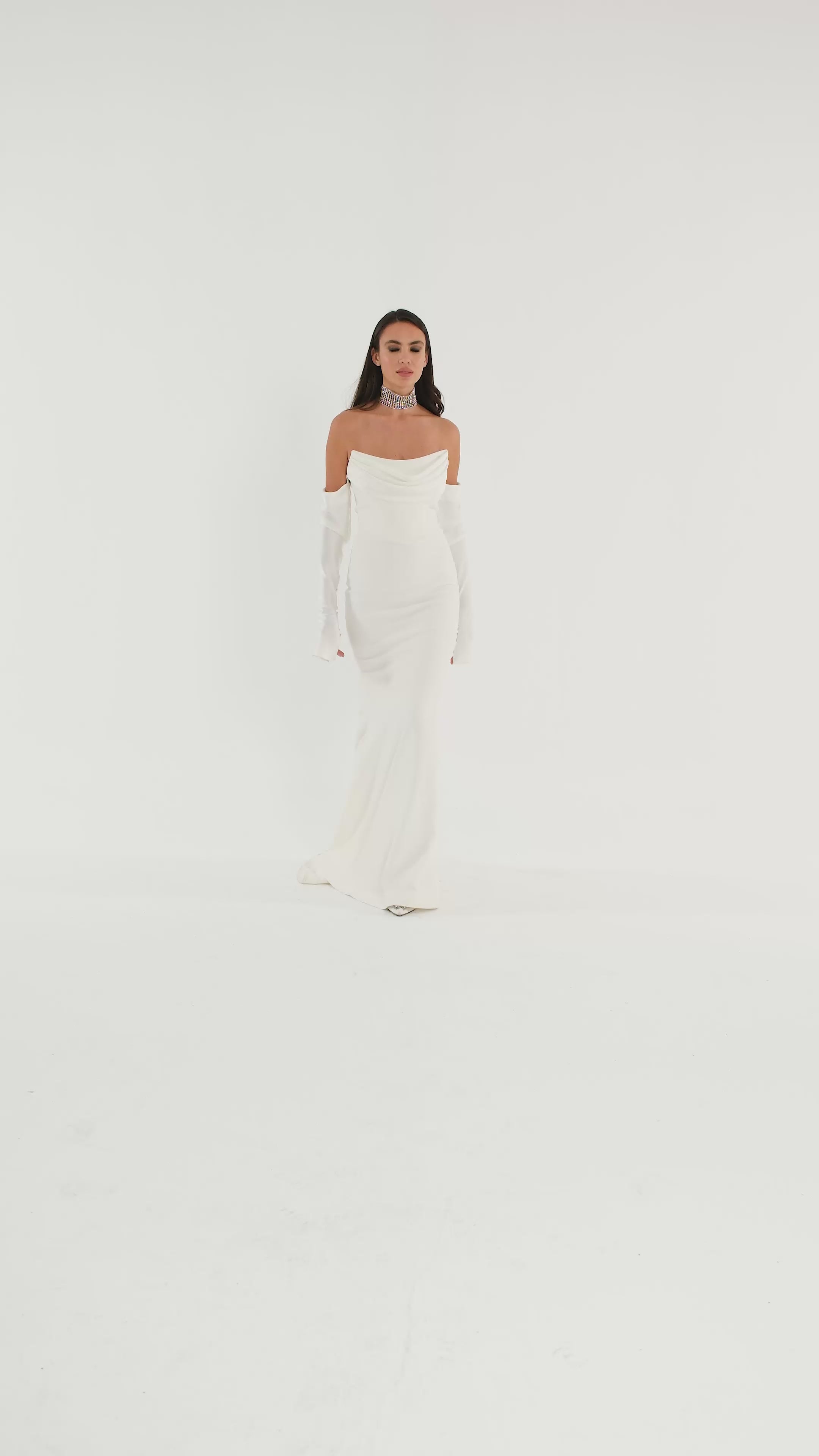 Sofia Crepe Evening Dress - Maxi - Multicolor