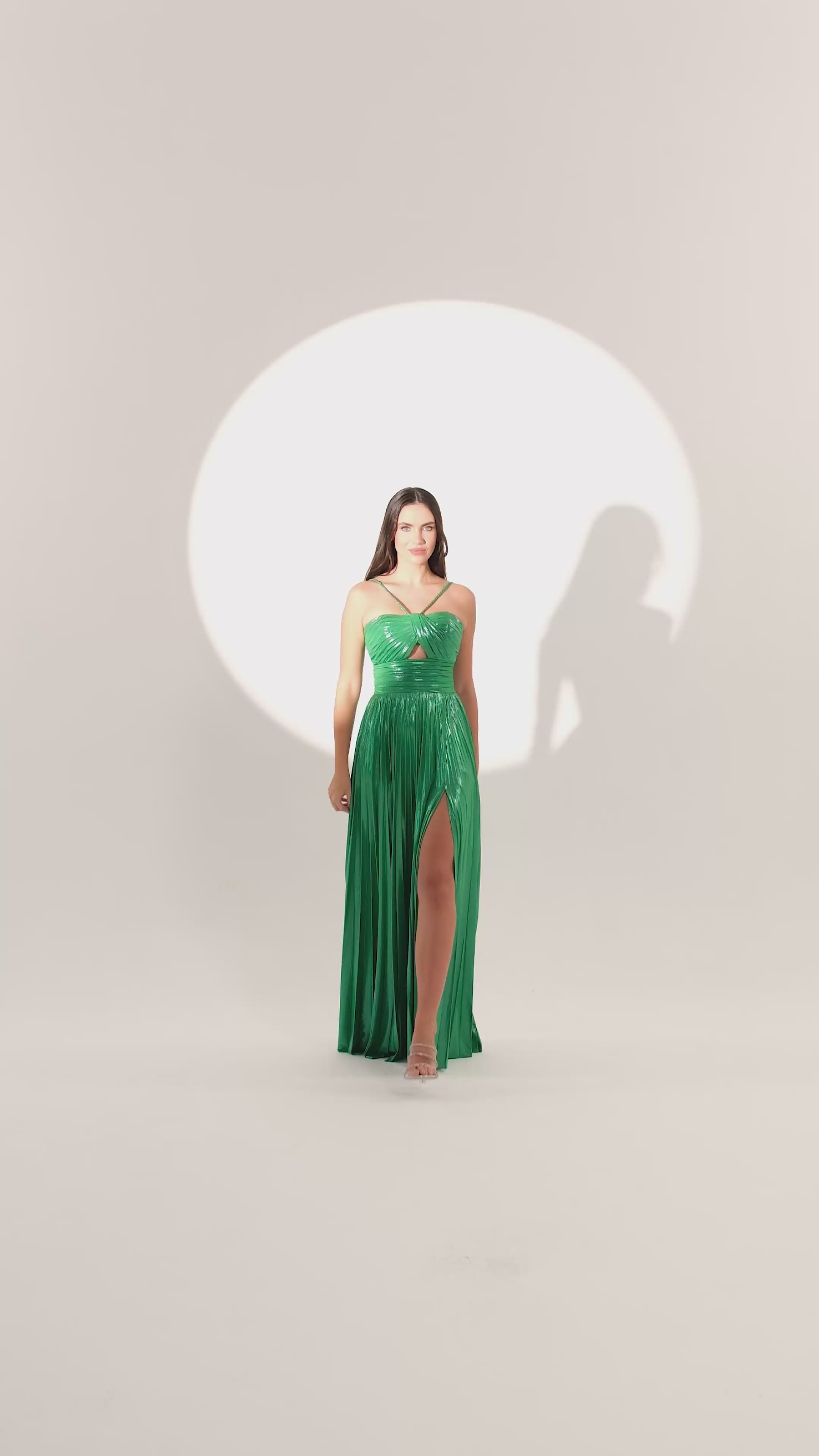 Dress- Shiny Chiffon - Maxi - Multicolor