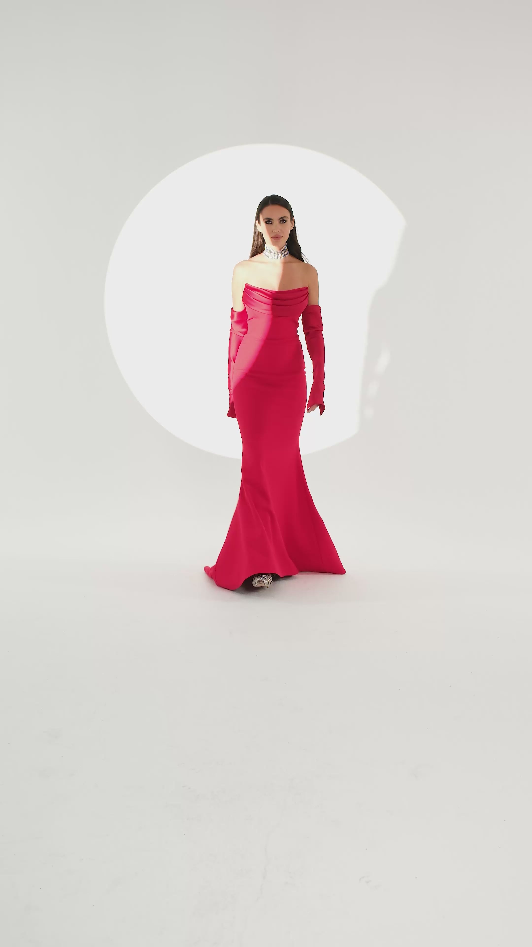 Sofia Crepe Evening Dress - Maxi - Multicolor